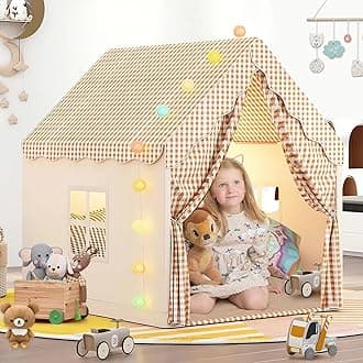 Large Kids Tent House Indoor Outdoor,Toddler Play Tent With Birthday Party Decoration,Play house for Baby Princess Castle Tent, Kids Indoor Room Toys for Girls Boys (grey 2)