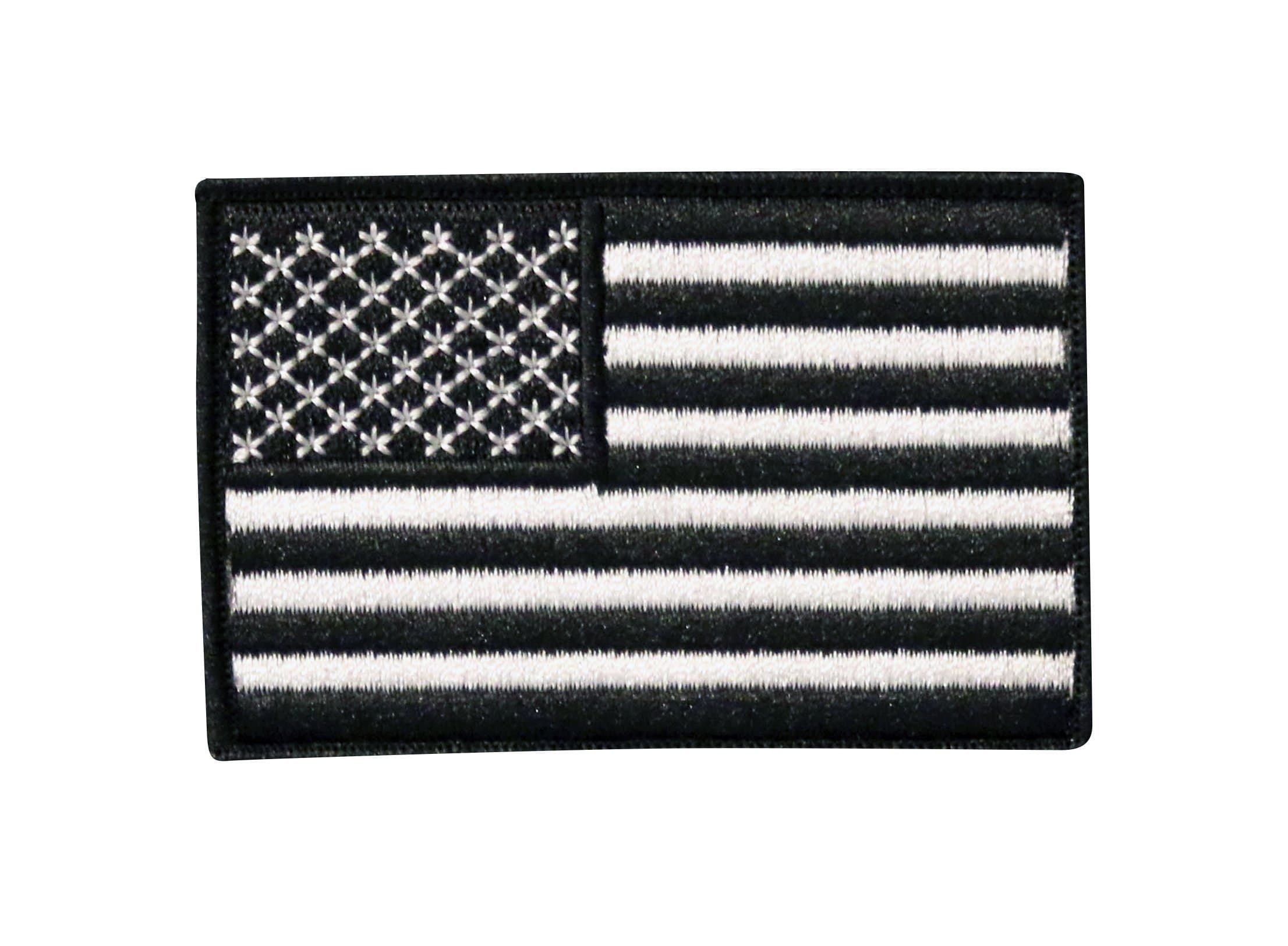 Tactical American Flag Patch - Black and White USA Flag from Morale Patch Armory