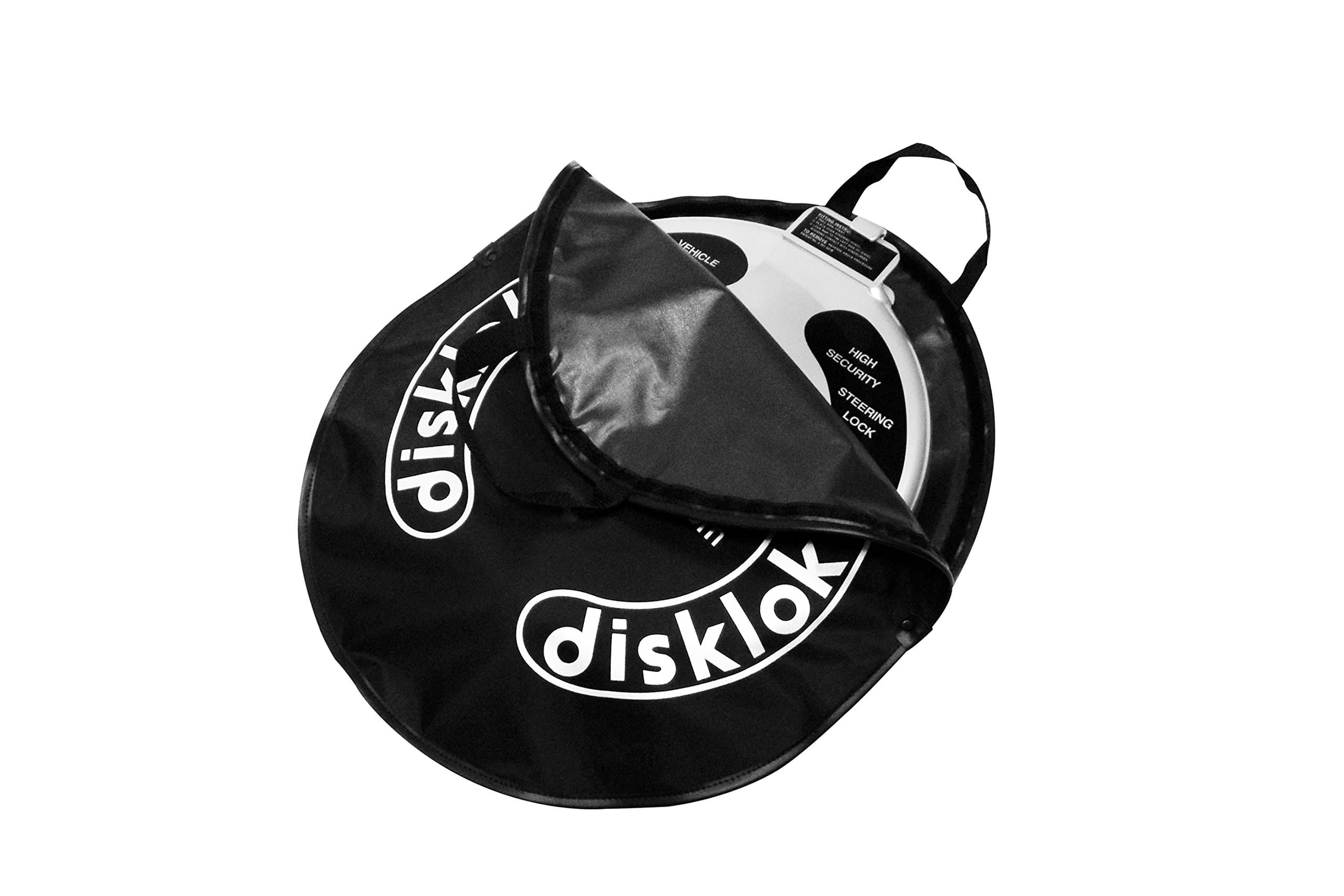Disklok® Black Universal Fit Storage Carry Case Bag Steering Wheel Lock Boot Accessory - Ergonomic Handle, One Size Fits All, Safe Scratch Prevention - Car Van Motorhome Camper Vehicle Use