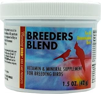 Morning Bird Breeders Blend, Fertility Supplement Formula, High Protein, Vitamins, Minerals, and Amino Acids (1.5 oz)