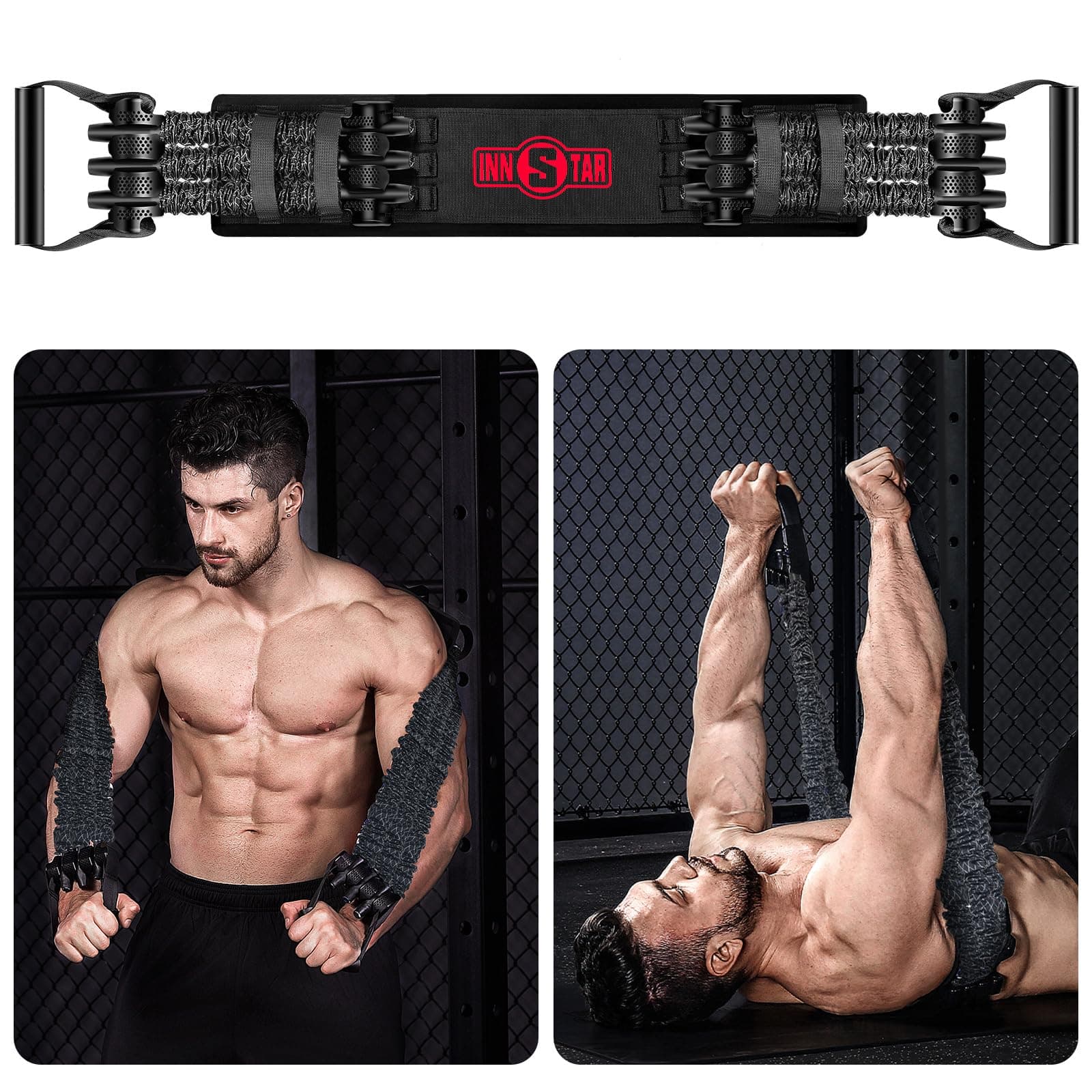 Multi-Function Resistance Bands for Working Out, Push Up Exercise Bands Resistance Bands Set for Bench Press Gym Equipment, Home Workout, Travel Portable