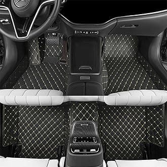 Custom car Floor mat is Compatible for Mercedes-Benz，to All Models for Benz (2000-2025) C260/C200/S500/ A260/ B200，Luxurious ‌All-Weather car Floor MATS. (Blackish. Yellow)
