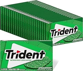 Spearmint Sugar-Free Chewing Gum, Bulk, 24 Packs of 14 Pieces (336 Total Pieces)