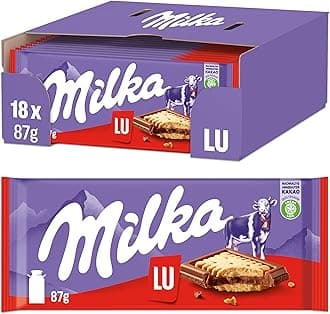 Milka& Lu Biscuits - Pack of 3, 3 Ounce, 87 Gram Total, Chocolate Candy Bars
