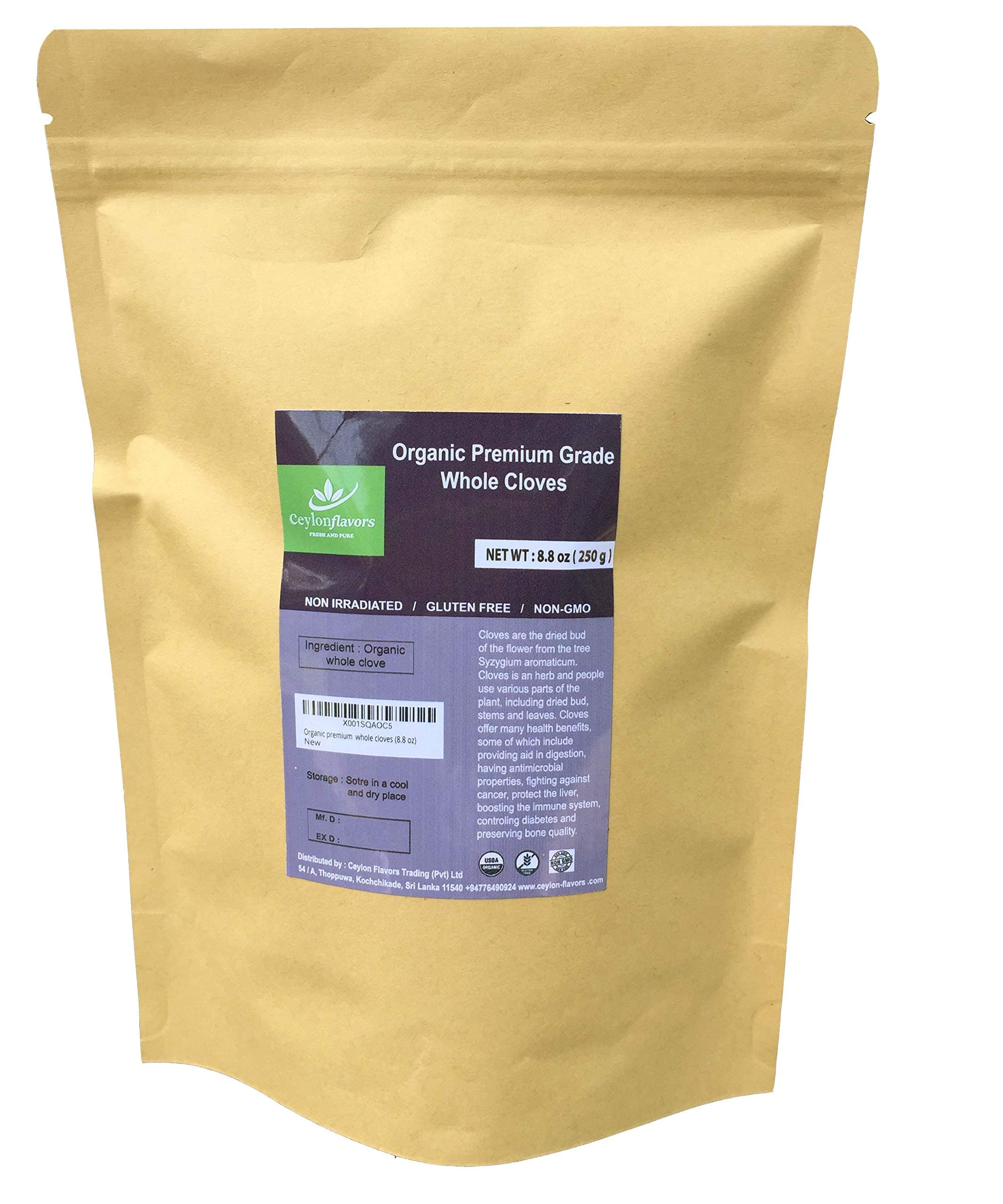 Organic premium hand picked whole cloves (16 oz)