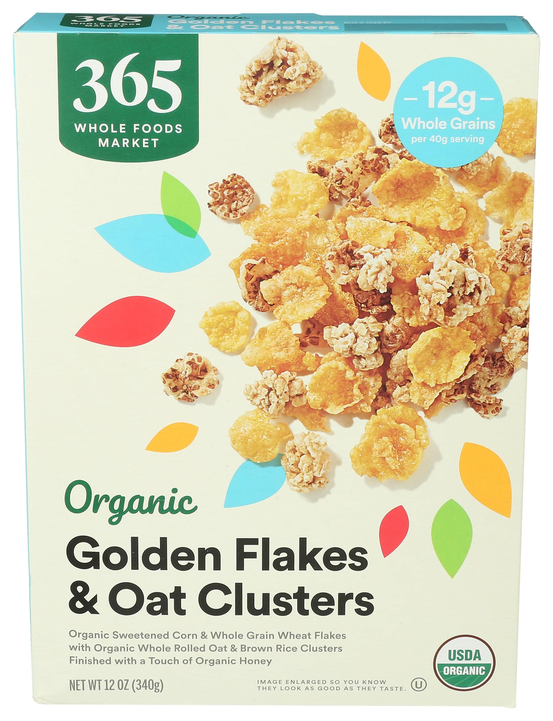 Organic Honey Flakes And Oat Clusters, 12 OZ