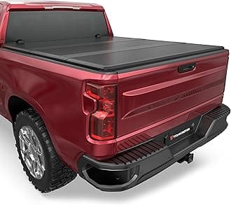 6.5FT Fiberglass Hard Tri Fold Truck Bed Tonneau Cover Compatible for 2014-2018 Chevy Silverado GMC Sierra 1500 15-18 Silverado Sierra 2500 3500 HD Fleetside 78Inch