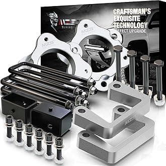 MZS Leveling Kit, 3.5 Inch Front Strut Spacers + 2 Inch Rear Lift Blocks with Extended Square U Bolts Compatible with 2007-2026 Silverado 1500/Sierra 1500 2WD 4WD