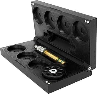 Slim Magazine Case Compatible with: Umarex Walther Rotex RM8 Magazines and Quick Fill Probe – Plastic Flip Lid Magnetic Box Air Rifle Storage