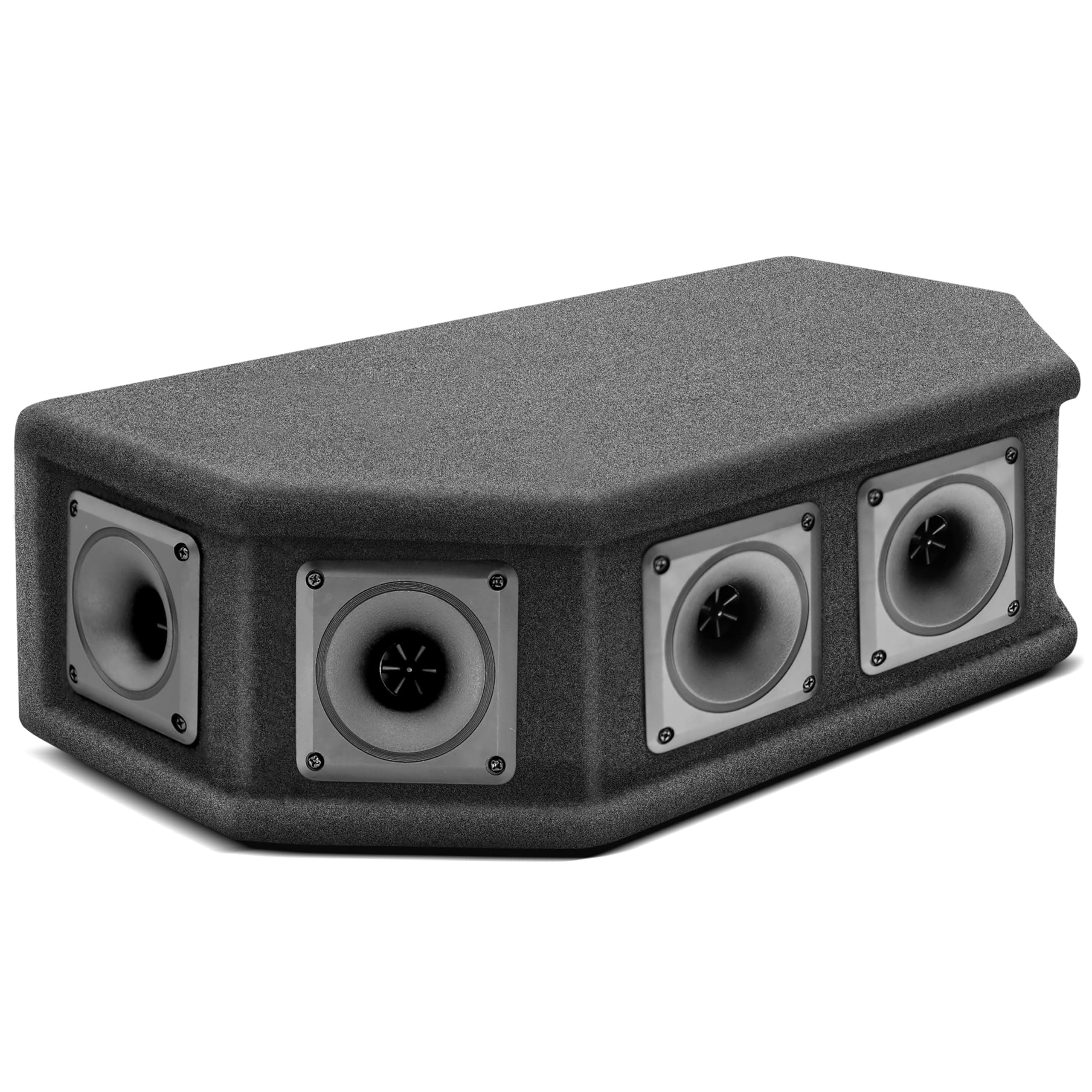 Pyle Audio Speaker System 6-Way, 300 W Peak / 150 W RMS, Full-Range Speakers with Piezo Tweeter, 8 Ohm Impedance, High-Power Car Stereo Speakers, Black Carpeted Enclosure