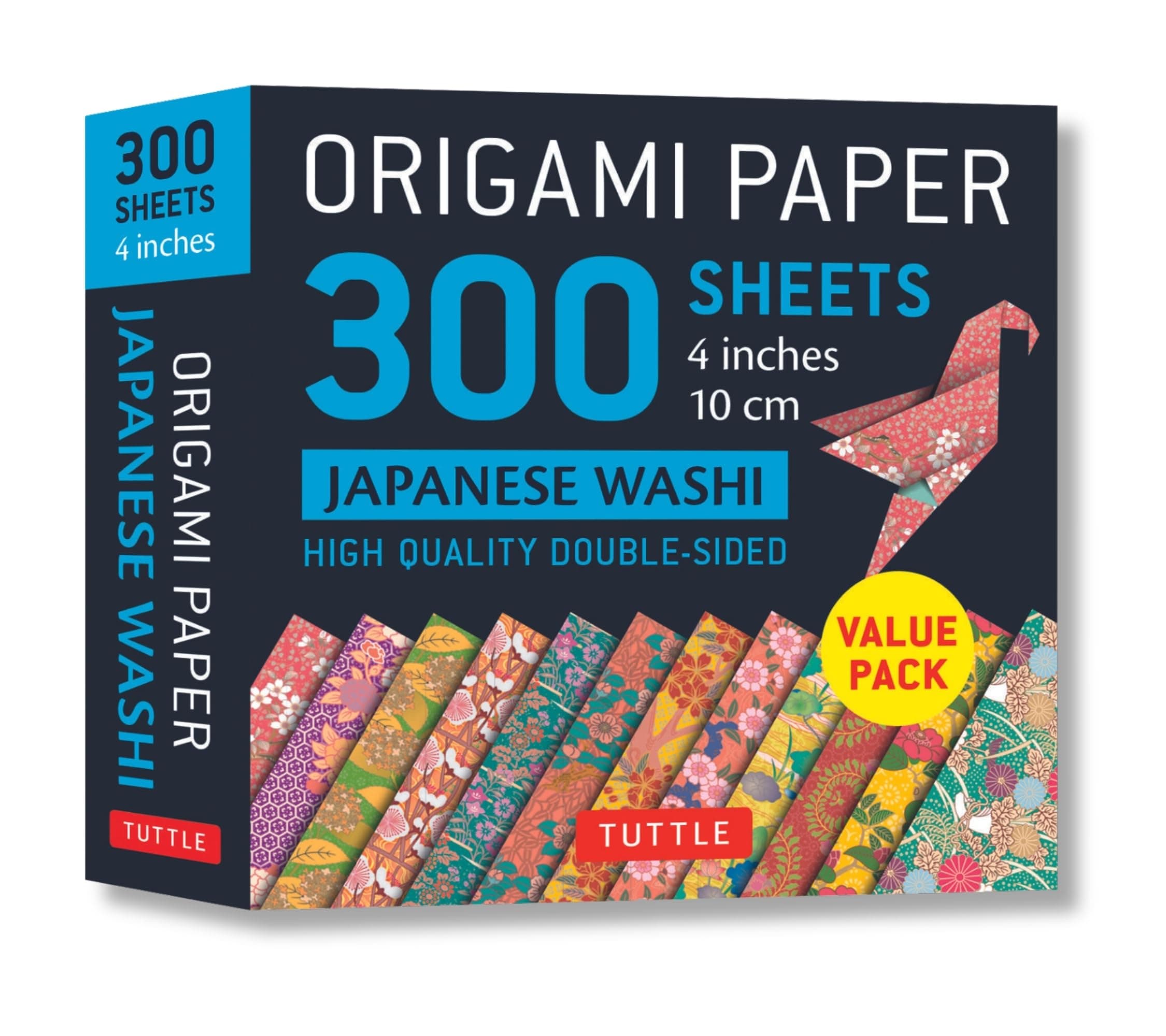 Origami Paper 300 sheets Japanese Washi Patterns 4" (10 cm): Tuttle Origami Paper: High-Quality Origami Sheets Printed with 12 Different Designs