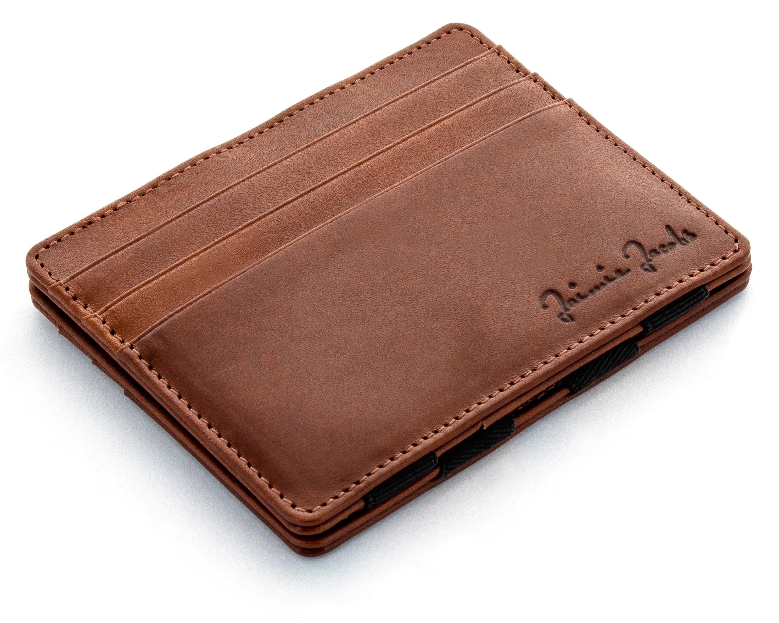 Magic Wallet Flap Boy Slim Jaimie Jacobs - The Original - Slim Wallet, RFID Blocking Wallet, Genuine Leather, Card Wallet, Credit Card Holder, Travel Wallet for Men