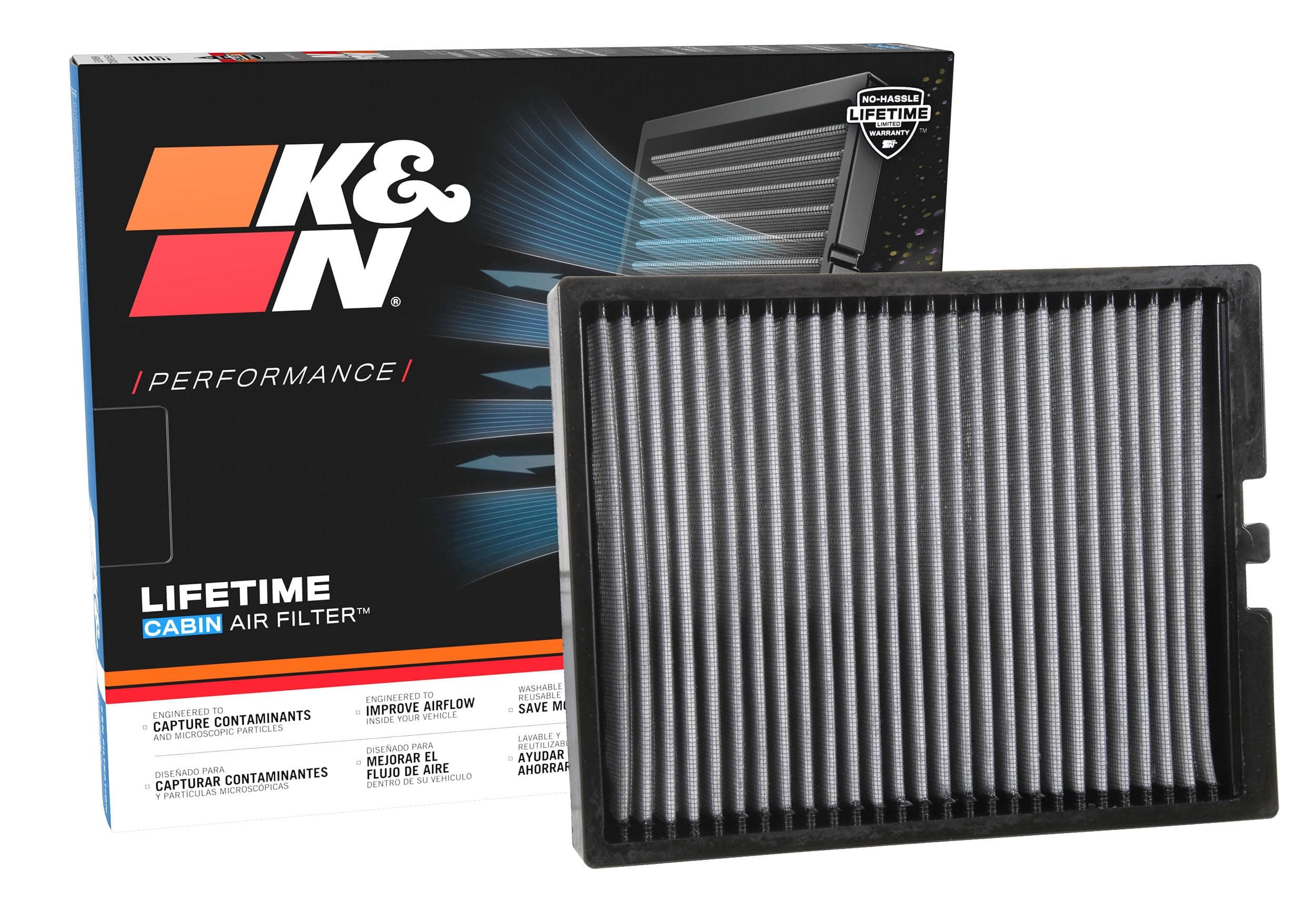 K&N Premium Cabin Air Filter: High Performance, Washable, Clean Airflow To Your Cabin: Designed For Select 2015-2018 Ford Mustang Vehicle Models, Vf2053