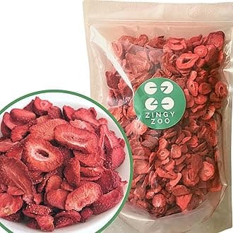 Freeze Dried Strawberry Slices | XXL 500g Raw Natural Premium Freeze Dried Fruit | Freeze Dried Strawberries | Snacking Freeze-Dried Strawberries | Berries from Fresh Frozen Freeze Dry Strawberrys