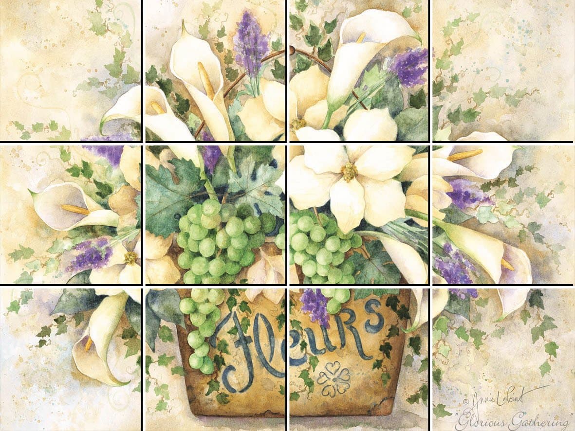 Glorious Gatherings 12-Piece Mural Peel and Stick Décor