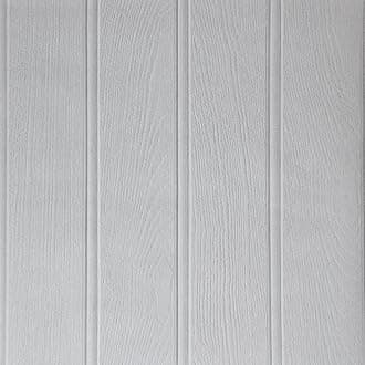 Trafagala Wood Effect Wallpaper Tongue and Groove Panelling Wallpaper Wooden Slat Textured Grey and White Panel Wallpaper for Living Room Bedroom Hallway Kitchen Feature Walls