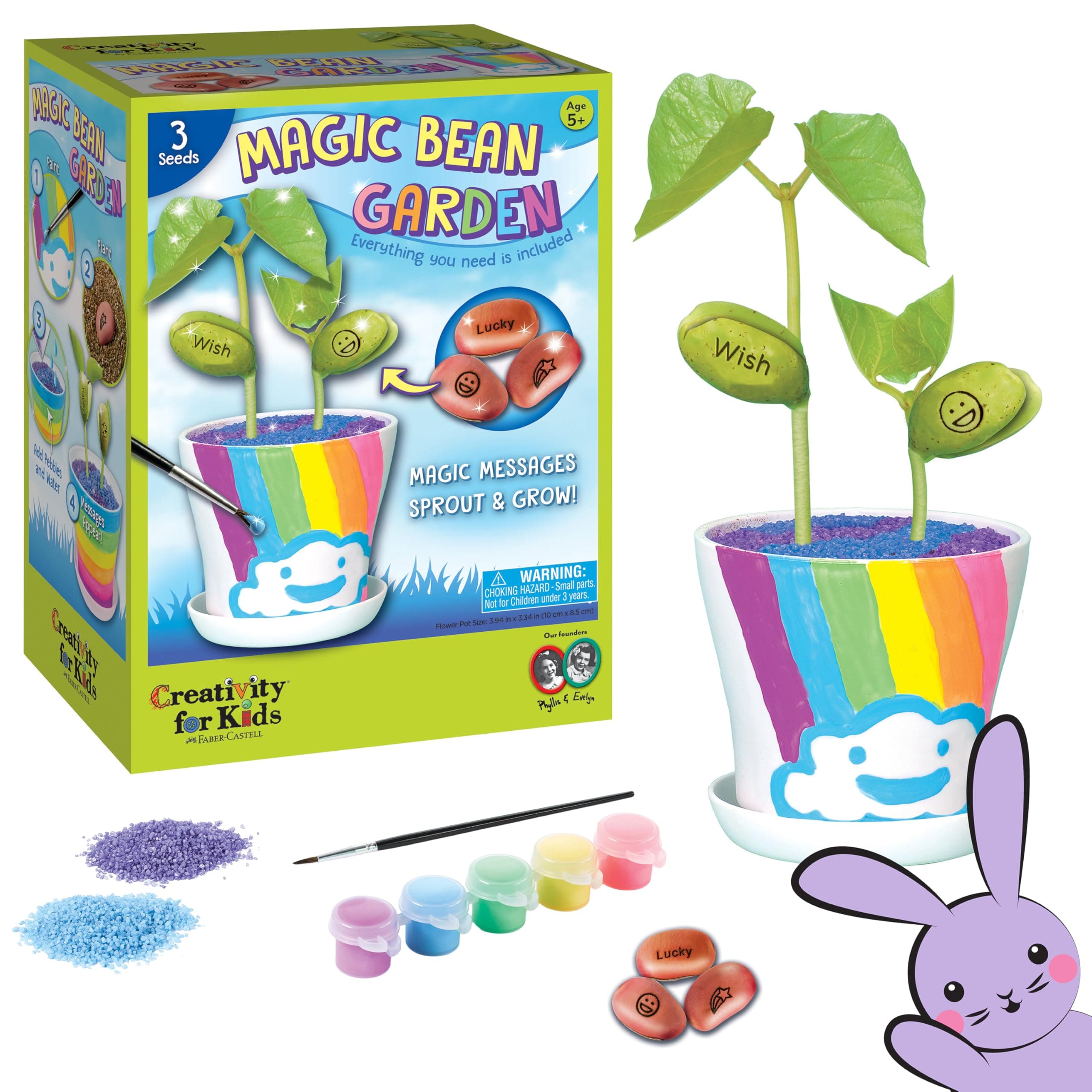 Magic Bean Garden, Reveal Magic Messages - Arts and Crafts for Girls and Boys, Easter Basket Stuffers & Unique Gift for Kids (Ages 5+)