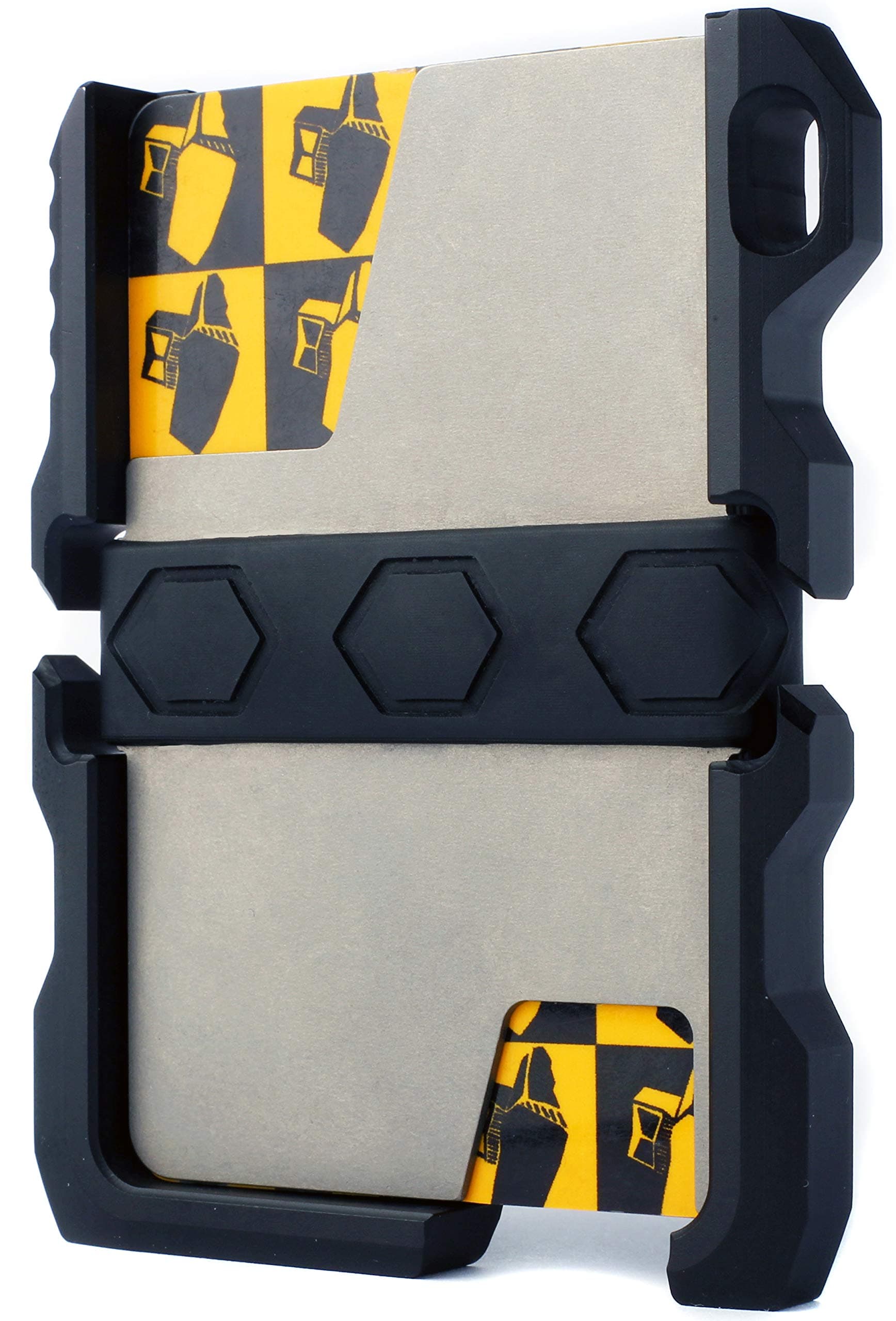 CaltiTactical EDC Minimalist Slim Wallet RFID Blocking - Men (Black), Black, S, Minimalist