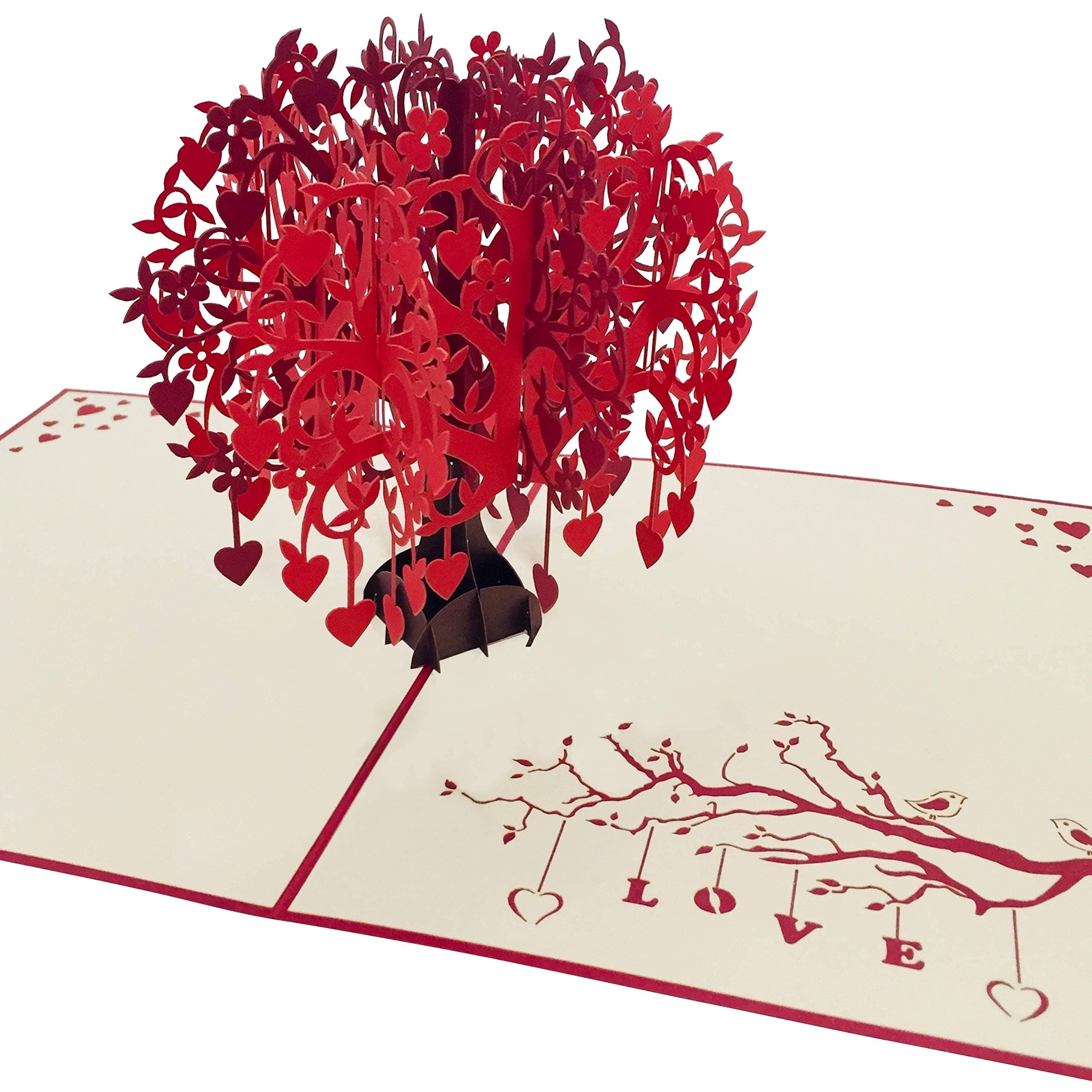 Love Tree Card by DEVINE Popup Cards | Happy Wedding Anniversary Card for Wife Husband | Valentines Day Card |3D Birthday Card for Mum Kids |Pop Up Birthday Cards for Women| Pop Up Cards Gifts