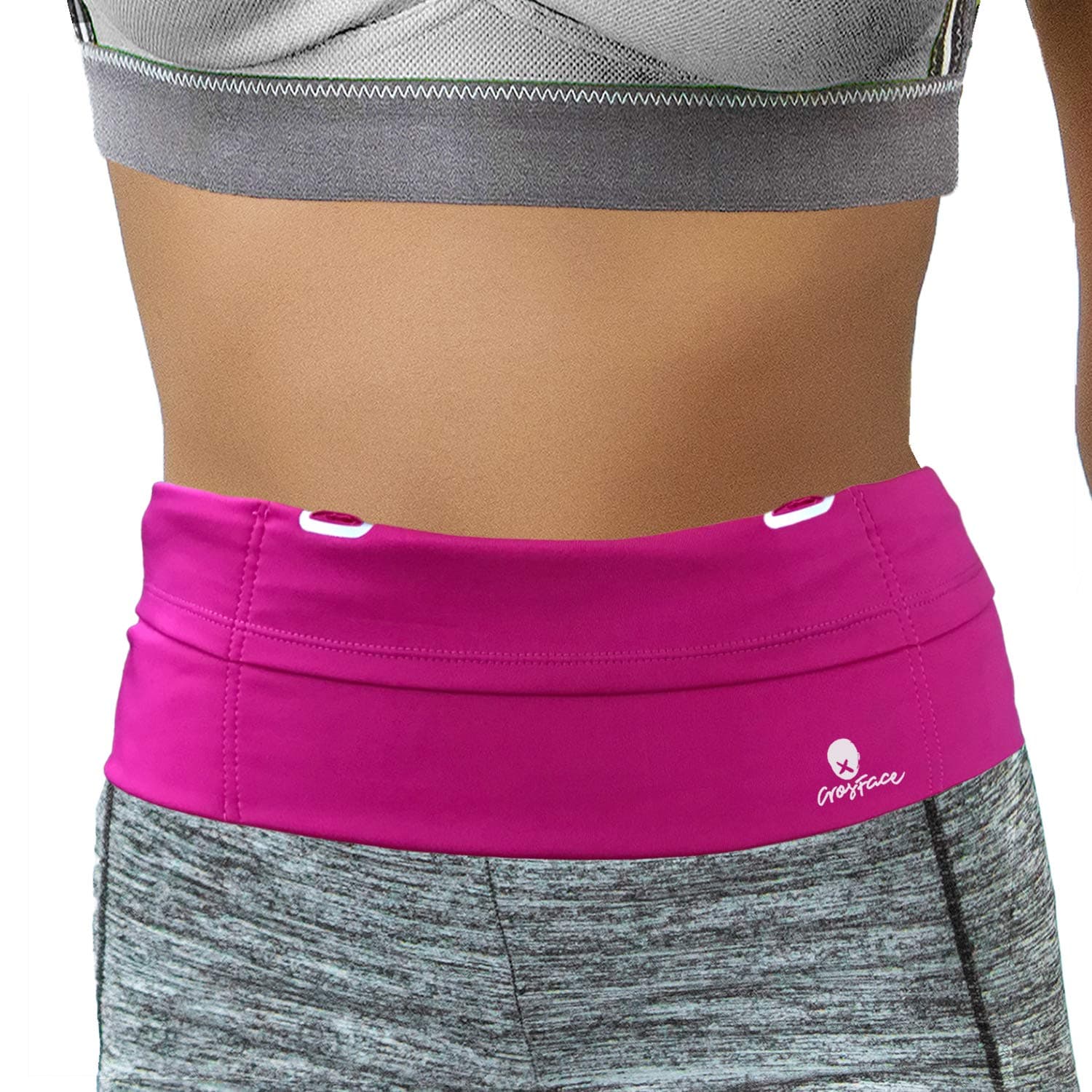 Universal Running Belt for All Phone (iPhone 16/15/14/13/12/11/SE/Mini/Max/Plus/Pro, Samsung Galaxy S24/S23/S22/S21/S20/Ultra & More). Sports Waist Pack for Runners, Fitness & Exercise (Pink)