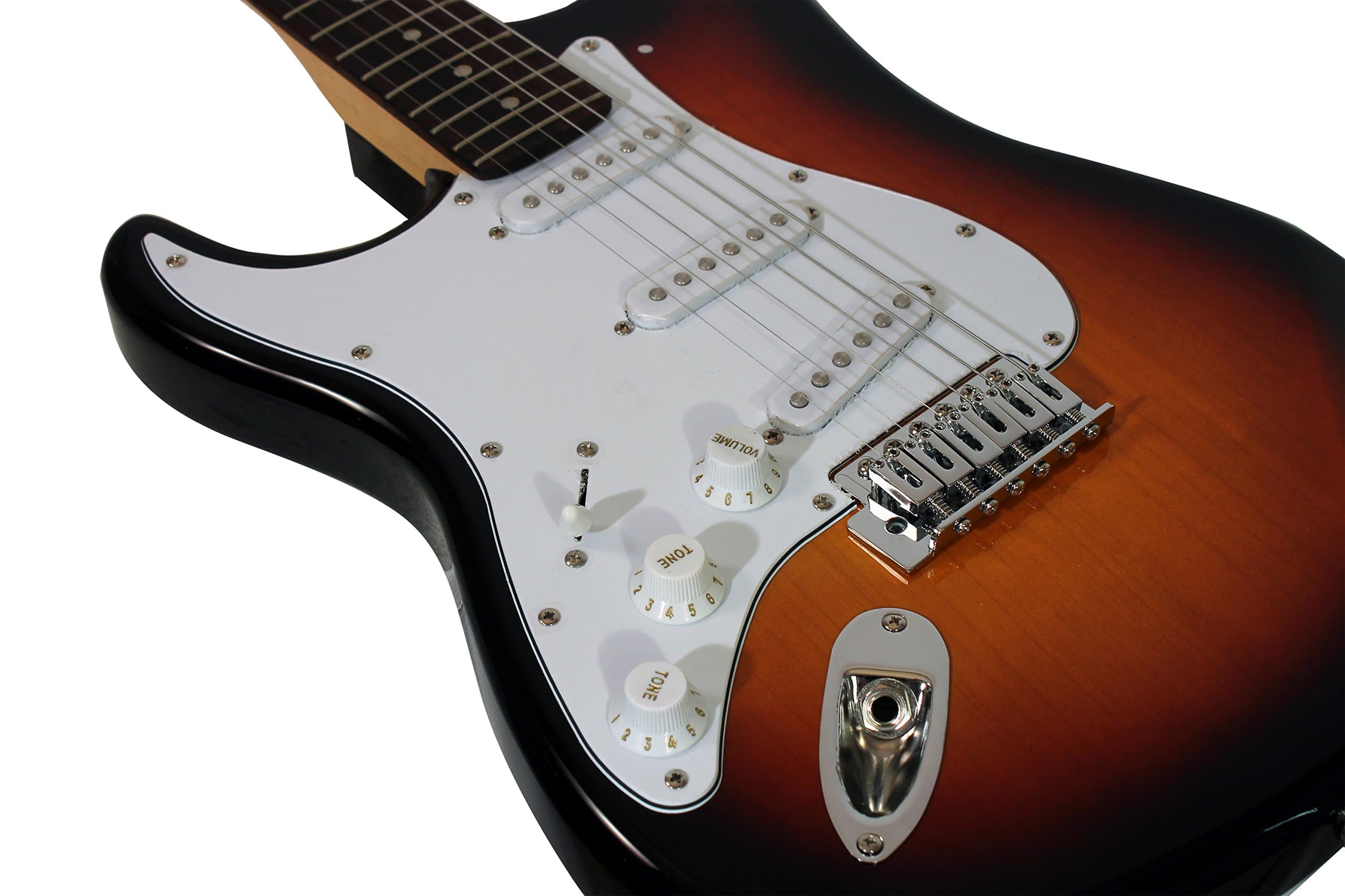 Rockburn ST Style Electric Left Handed Guitar Pack - Sunburst