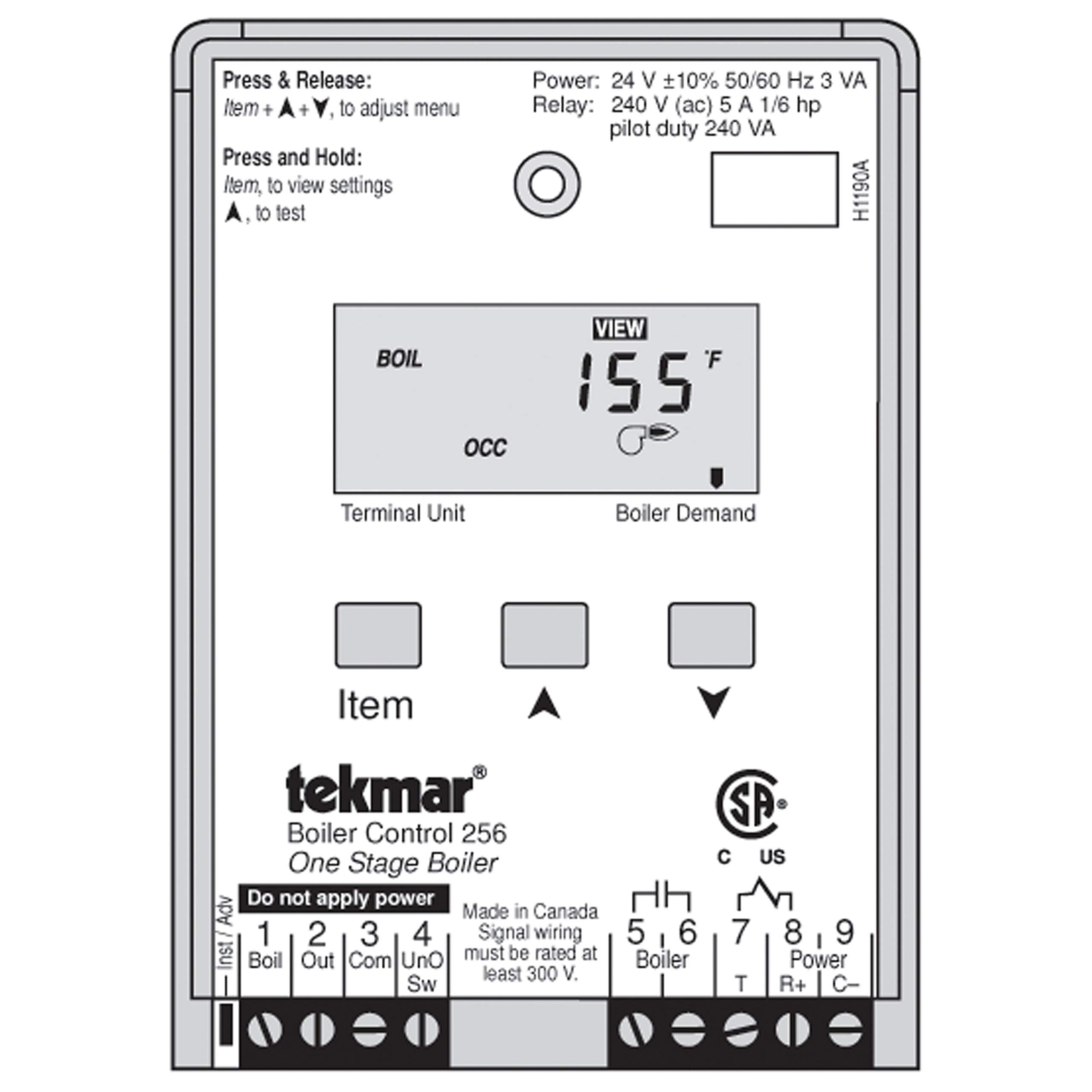 Tekmar 256 One Stage Boiler Control