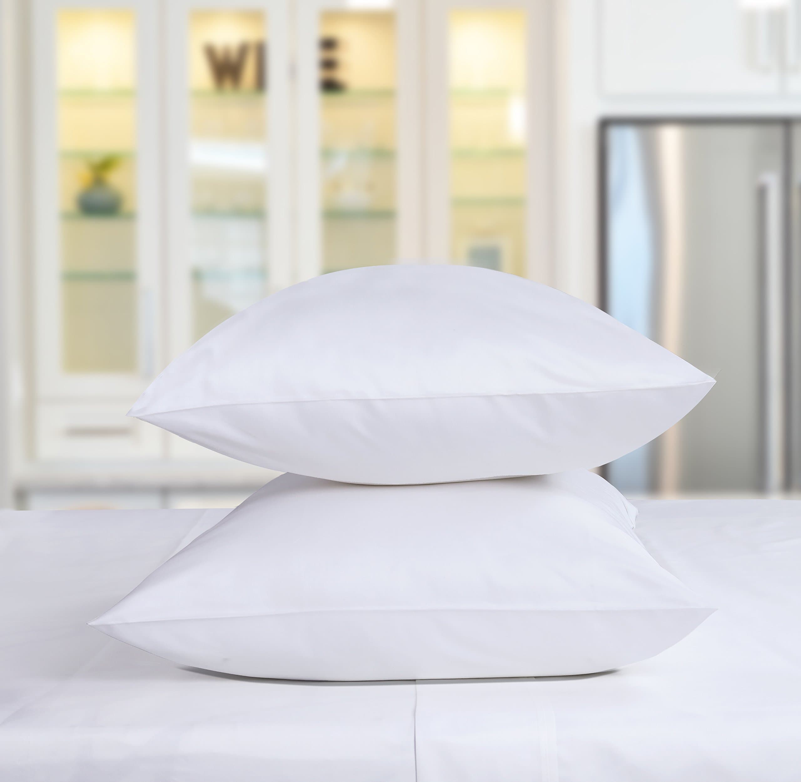 Luxury Pillow Cases Standard Size Set of 2 | 1000 Thread Count 100% USA Supima Cotton Sheets | Soft Solid Sateen, Breathable Pillow Covers Fits Queen Pillows | White