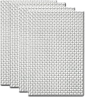 – 304 Stainless Steel Mesh Sheet, 4 Packs Wire Mesh Panels 20 Mesh, Mouse Rodent Insect Mesh for Vents, Home, Kitchen, Garden, 210 x 300 mm