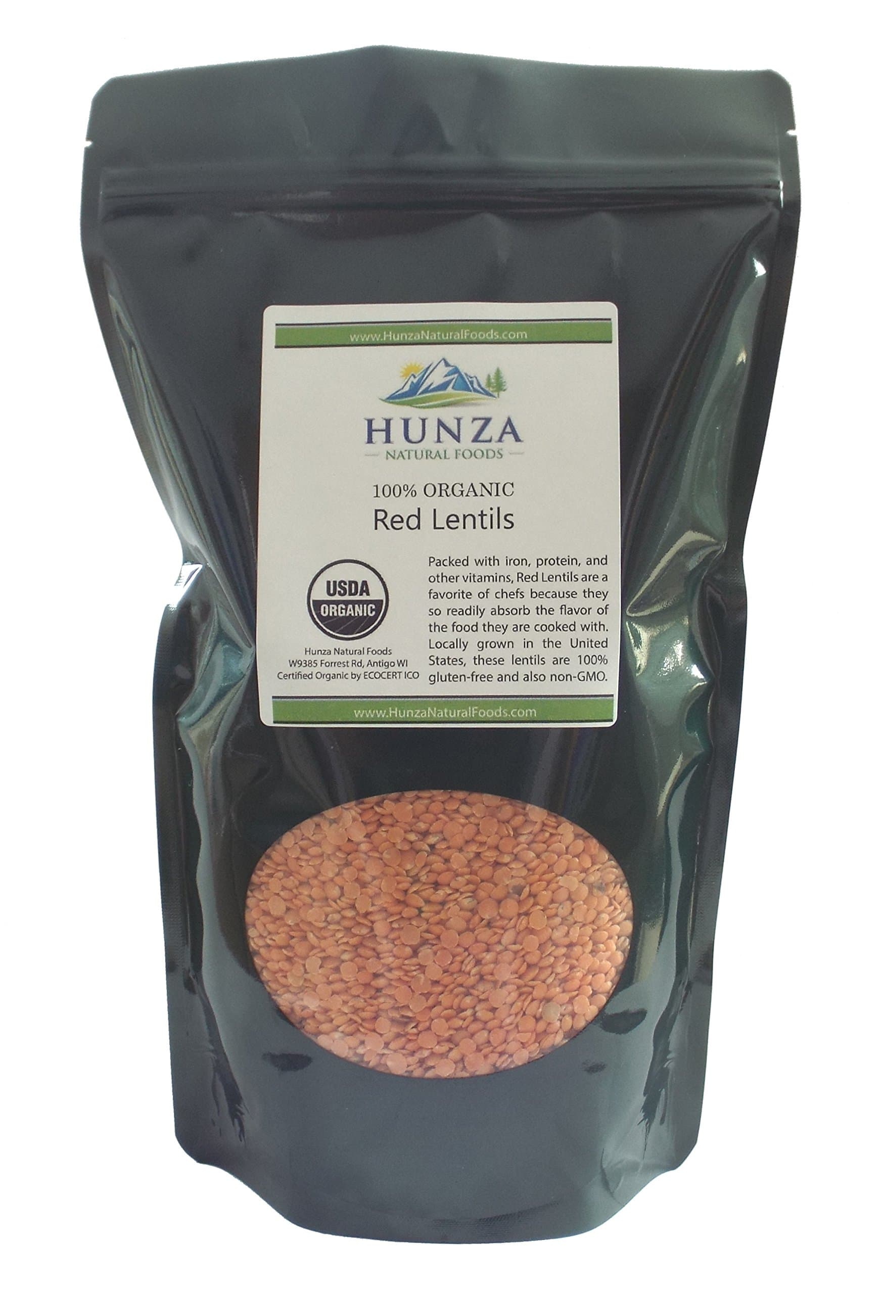 Hunza Organic Red Lentils (2 lbs)