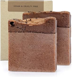 AUTHENTIC BATH & SOAPCold Processed - Coffee Soap Bar - Gentle Exfoliation, Youthful Skin for Men & Women, Natural, Handmade, No Sulfates or Parabens, Cruelty Free. (Pack of 2) 120 gr Each