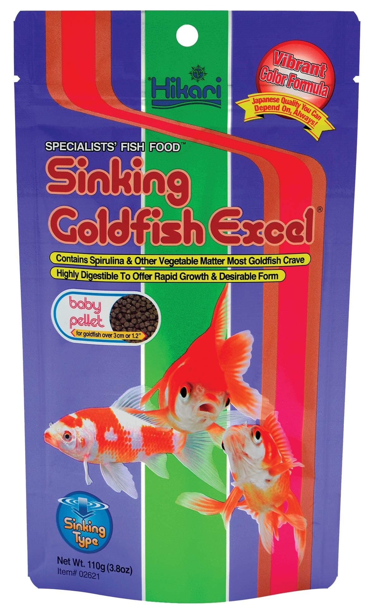 Sinking Goldfish Excel Fish Food, 3.8 oz. (110g)