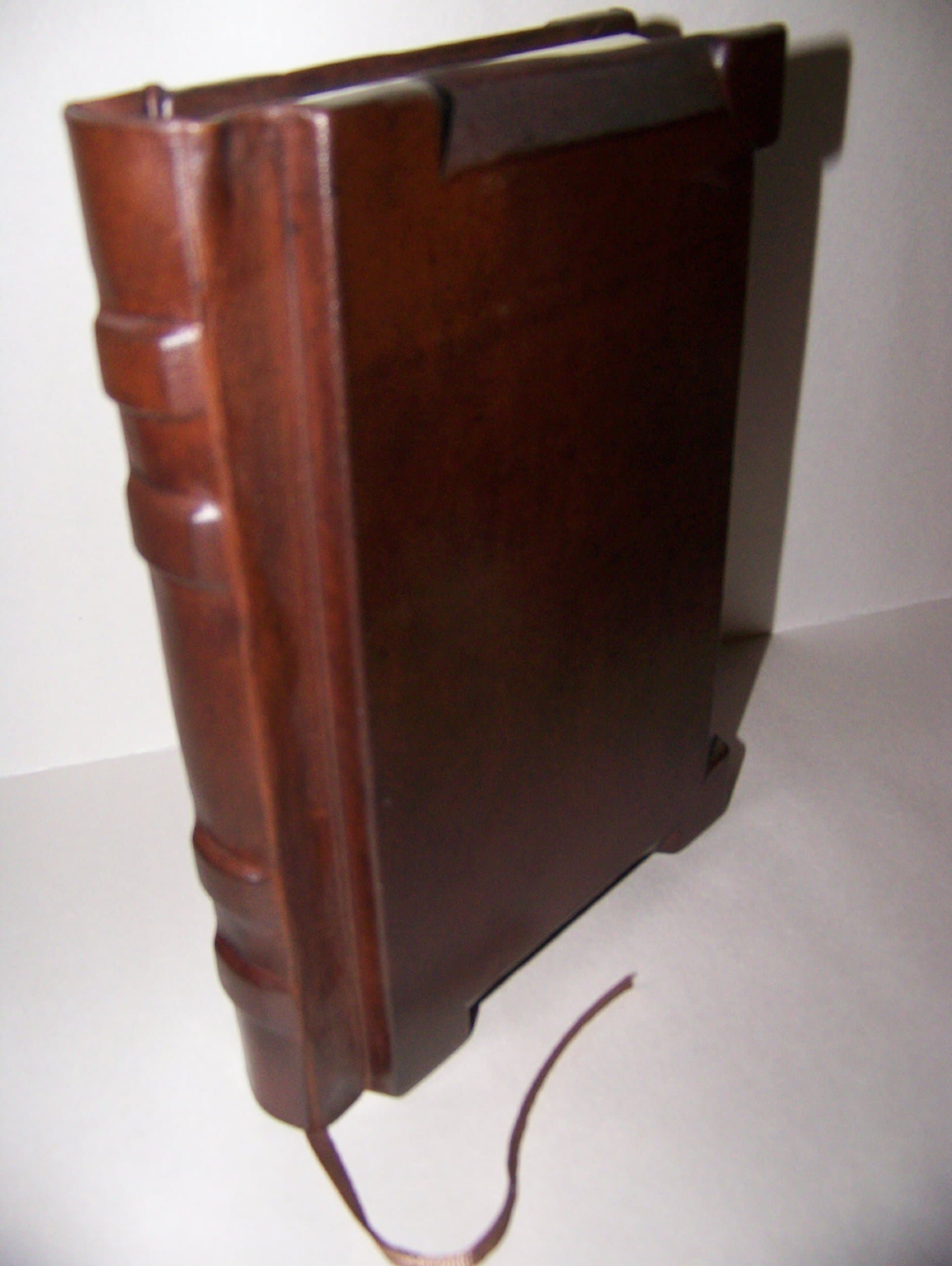 Wood Covered Italian Leather Handmade Journal-(5"x 7")