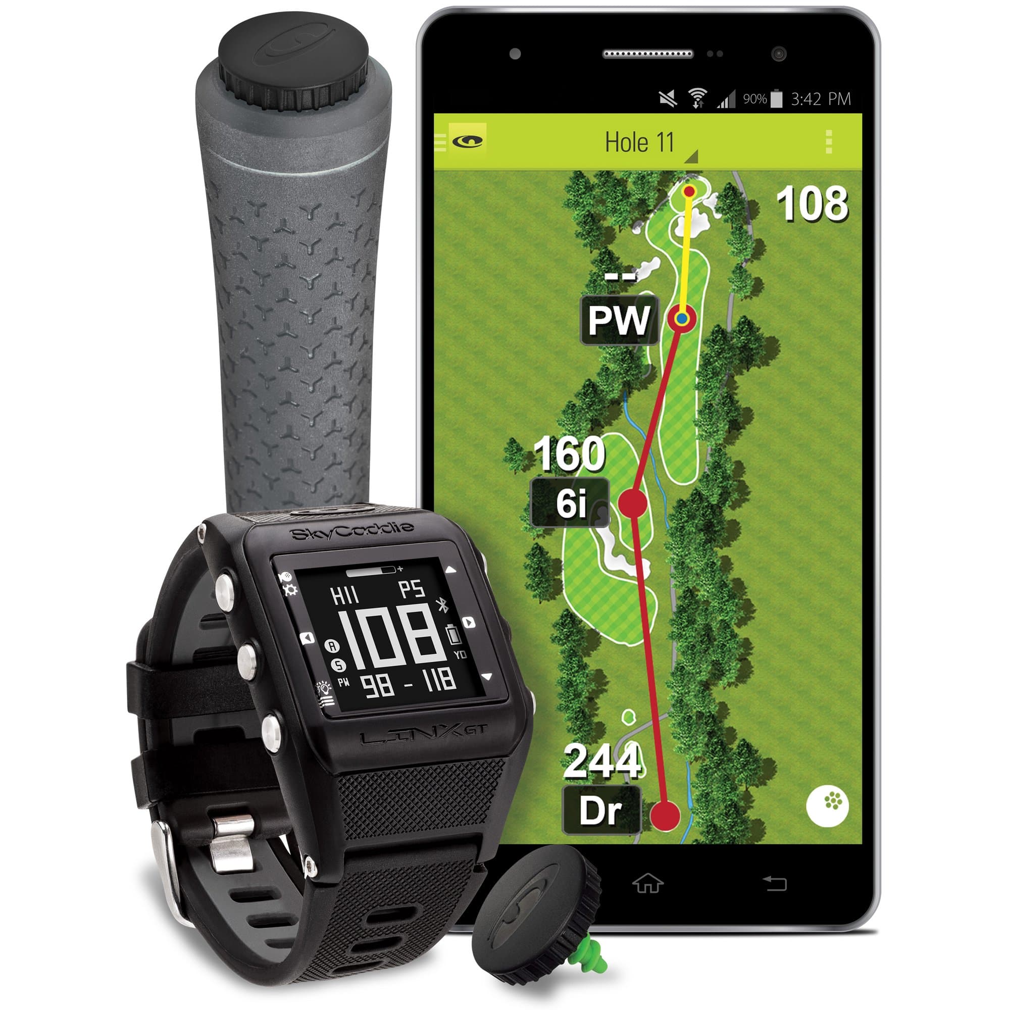 SkyCaddie Linxgt Game Tracking Edition, Black, One Size