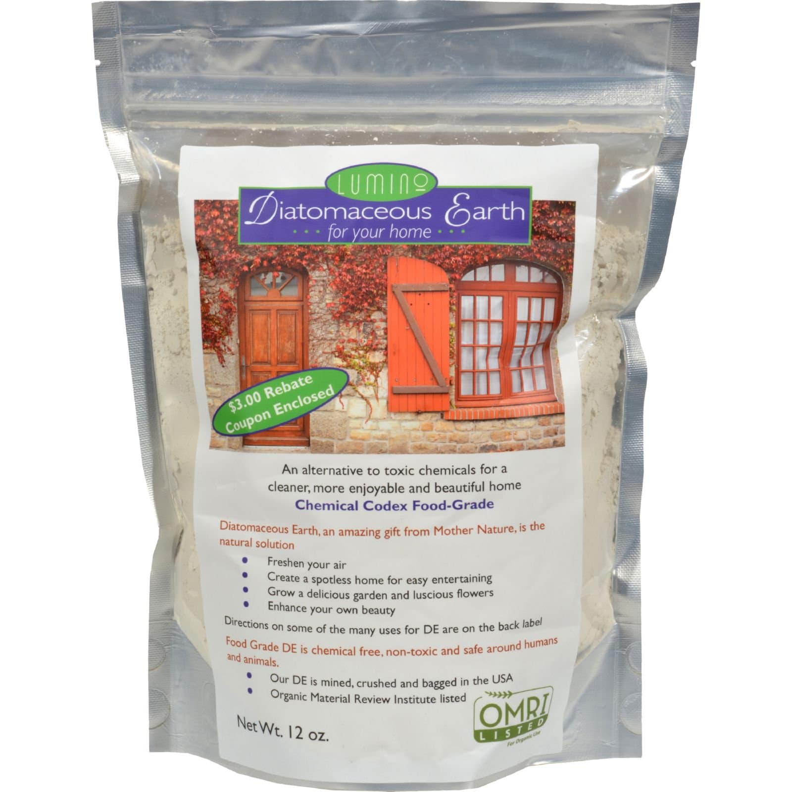 LUMINO HOME DIATOMACEOUS EARTH,HOME, 12 OZ