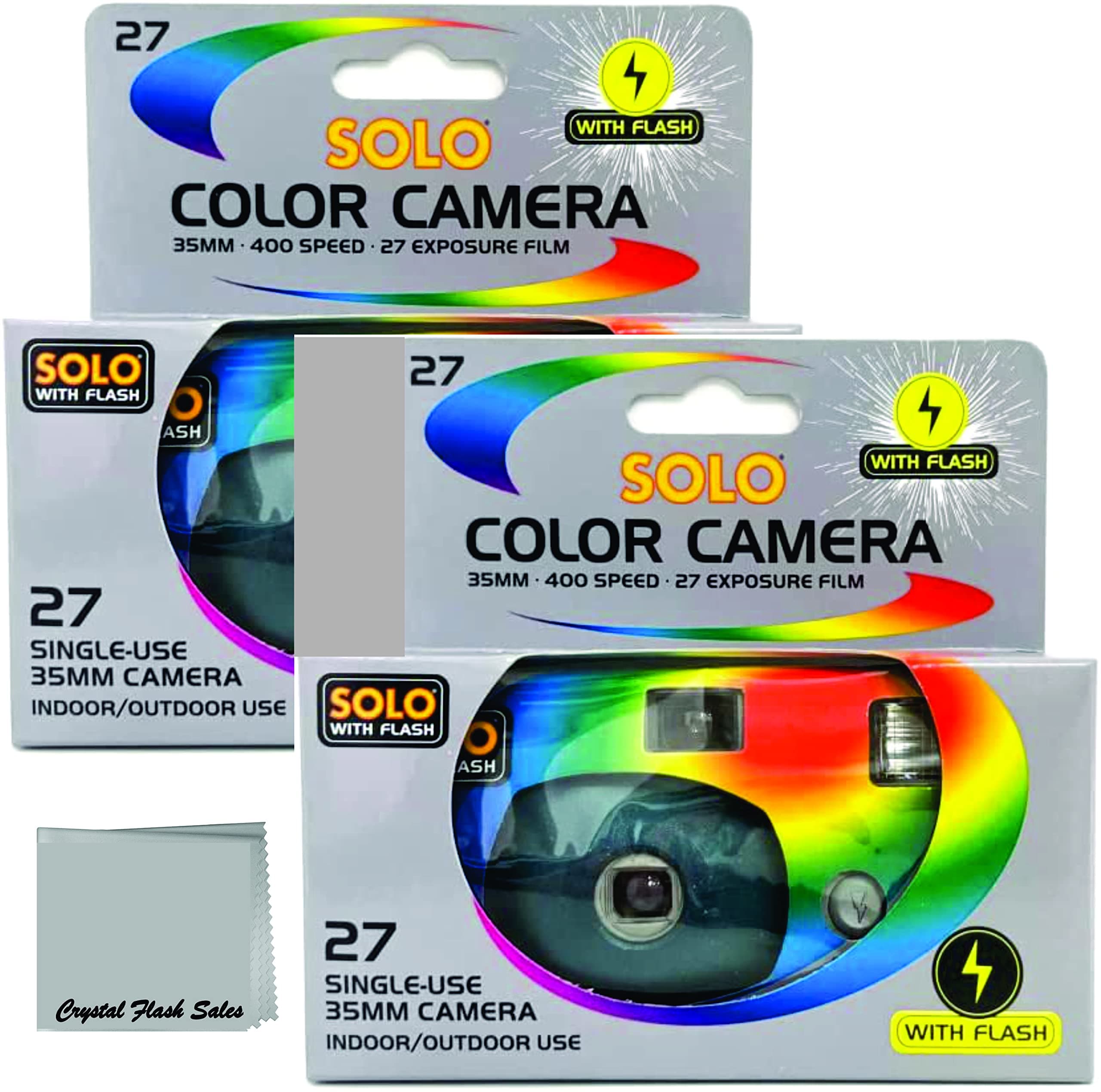 Disposable Camera 35mm Film Single Use 400 ASA/ISO 27 Exposures with 2-Pack Bundle