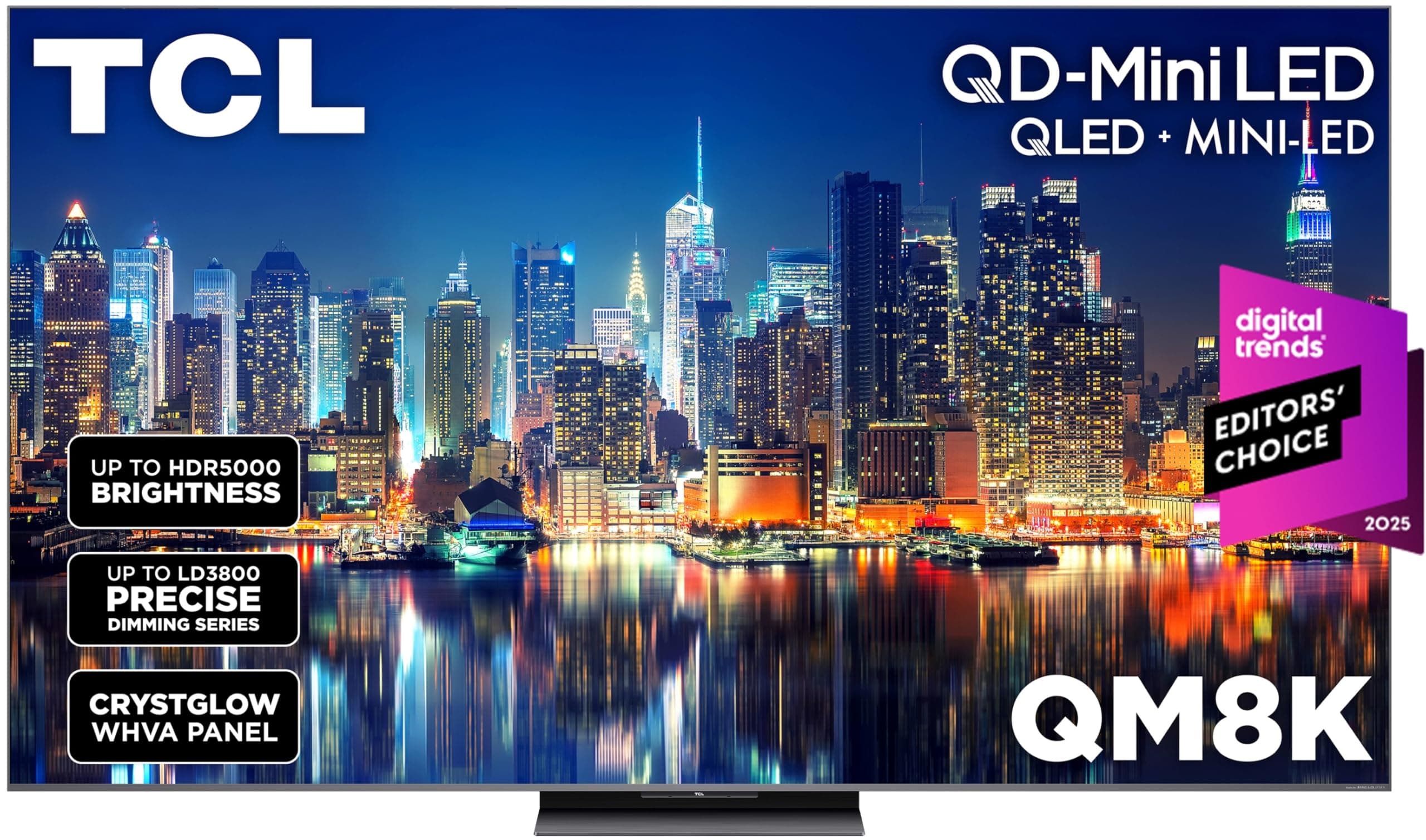 TCL 65 Inch Class QM8K Series | Mini LED QLED 4K HDR | 65QM8K, 2025 Model | 120HZ-144HZ Anti Reflective Wide Angle Screen Smart Google TV Dolby Atmos | Voice Remote Alexa Gaming Streaming Television
