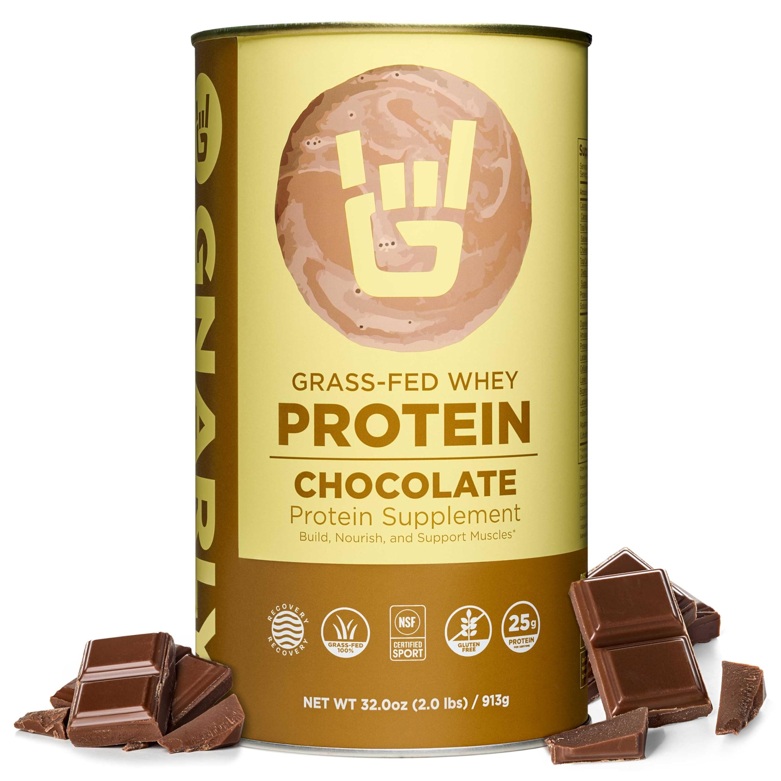 Whey Protein Grass Fed Chiseled Chocolate 32 Oz. 127516