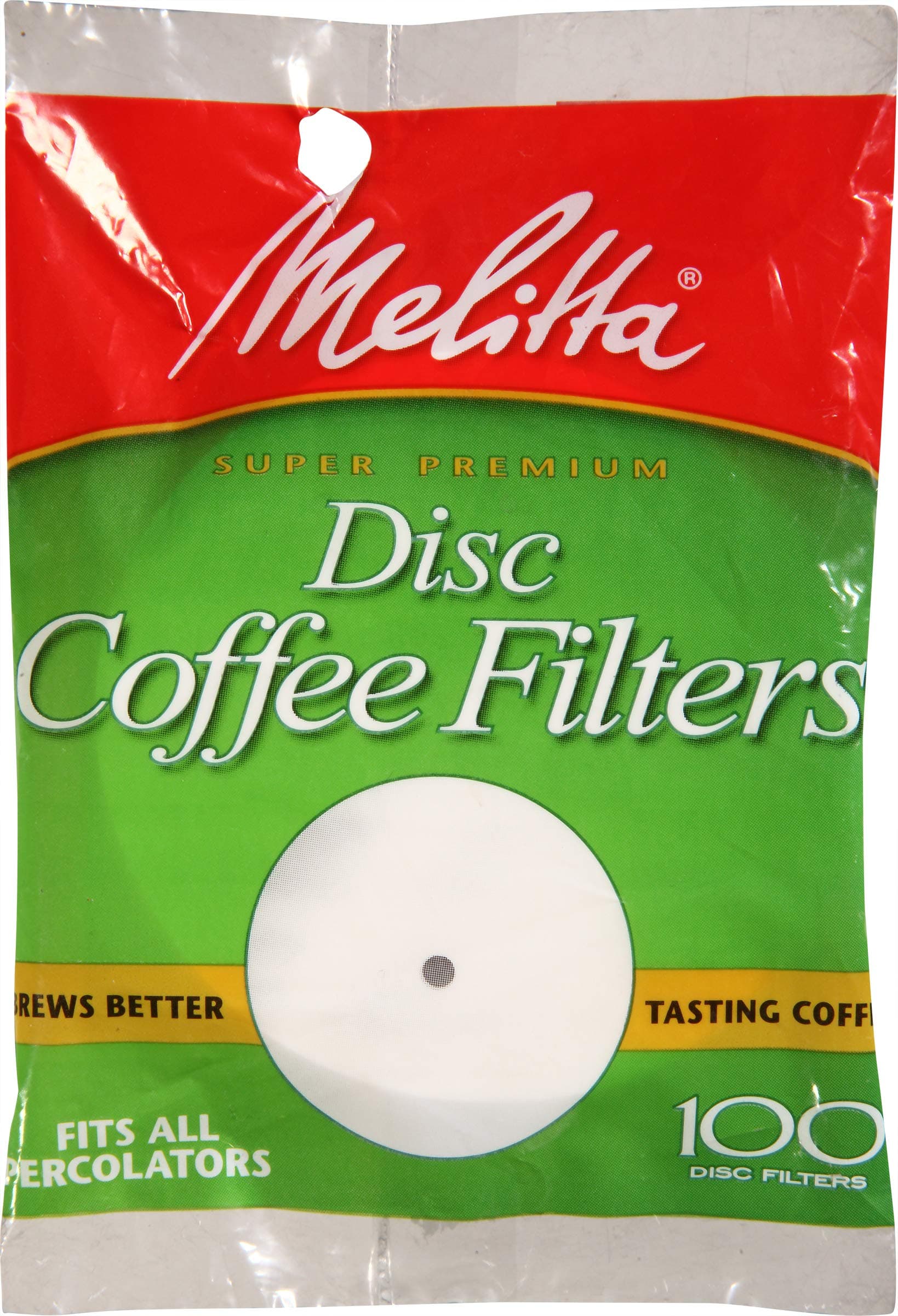 Super Premium Disc Coffee Filters, White, 100 Count (Pack of 1)