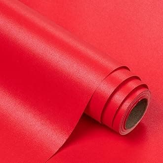 WRAPAHOLIC Red Pearl Christmas Wrapping Paper, Solid Color Gift Wrap,Perfect for Wedding,Valentine's Day,Birthday,Christmas,Baby Shower (17 Inches X 32.8 Feet)