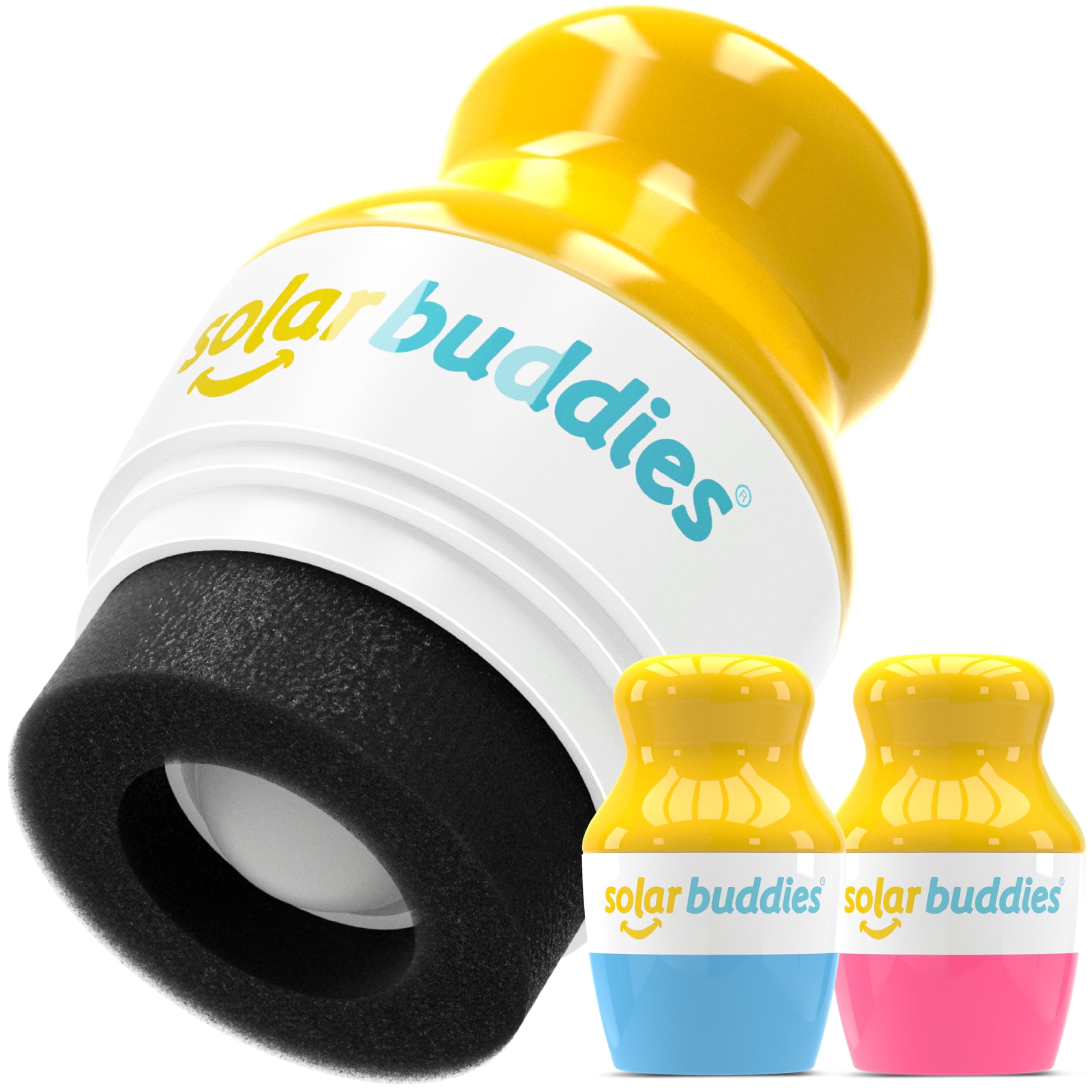 – Solar Buddies Sunscreen Applicator - Blue & Pink Duo - BPA-Free Refillable Roll on Sponge Sunscreen,Suncream & Lotion Applicator For Kids,Adults & Families-Holds 3.4fl oz, Perfect Size for Travel