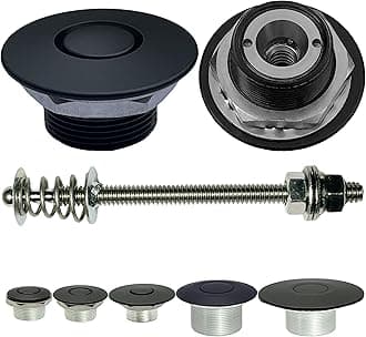 Black 1.25" with 4" Stud Quick Release Latch Hood Pin Made in USA