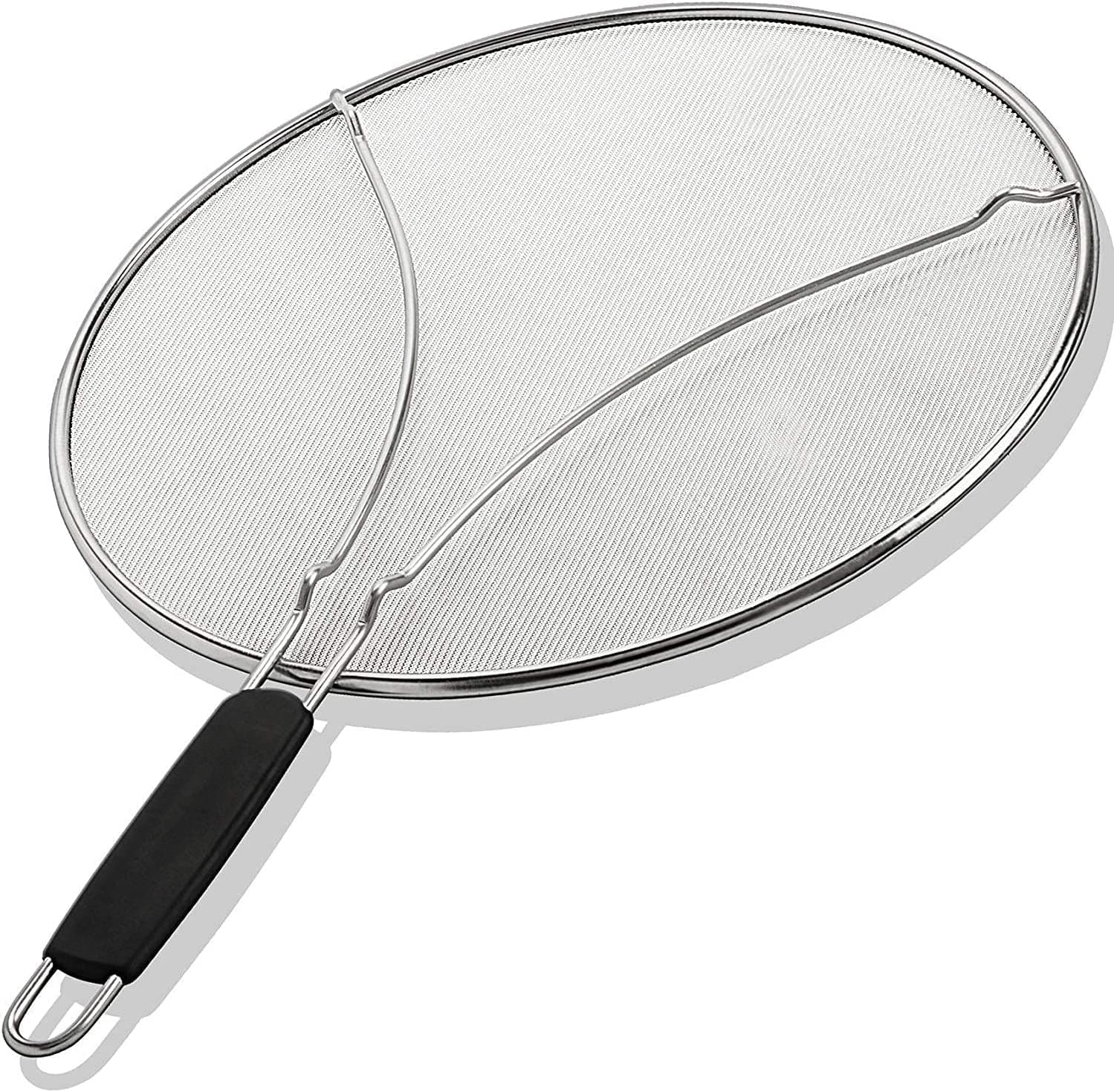Grease Splatter Screen for Frying Pan 10" - Stops 99% of Hot Oil Splash - Protects Skin from Burns - Splatter Guard for Cooking - Iron Skillet Lid Keeps Kitchen Clean - Stainless Steel