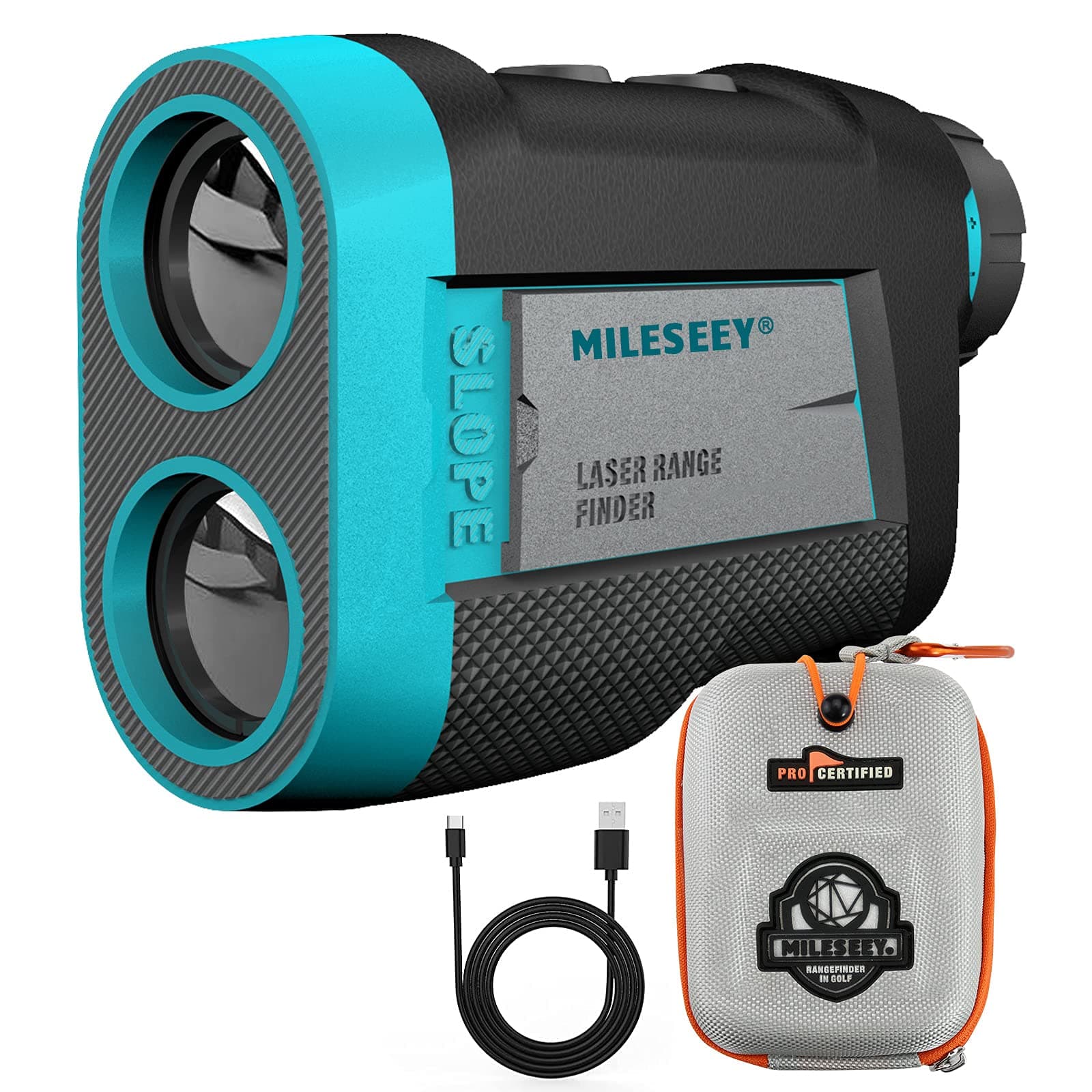 MiLESEEY Golf Rangefinder, High-Precision 660 Yards Laser Rangefinder with Slope On/Off Switch, Integrated Magnetic Tech, Type-C Charging, Fast Flag Lock and Pulse Vibration Range Finder for Golf