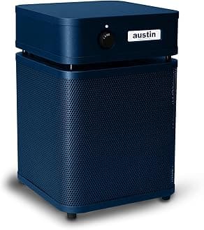 Austin Air HealthMate Plus Junior Air Purifier Midnight Blue - Advanced 4- Stage Filtration Air Purifiers For Home with Activated Carbon & Zeolite - Ideal as Air Purifiers for Bedroom, Model A250