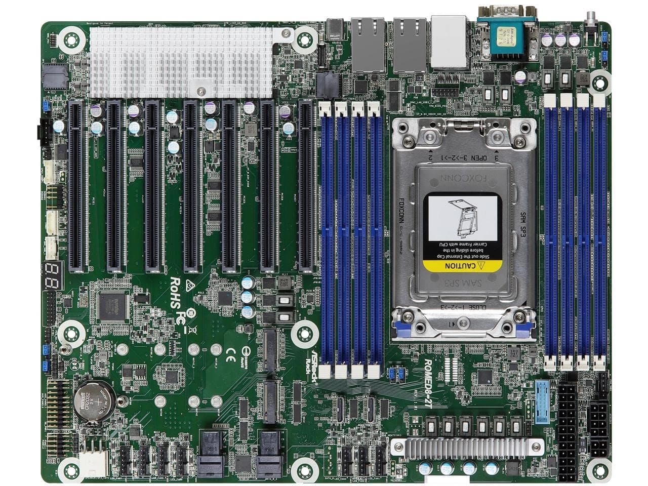 ASRock Rack ROMED8-2T Single Socket SP3 LGA 4094/ DDR4/ SATA3&USB3.1/ V&2GbE/ ATX Motherboard