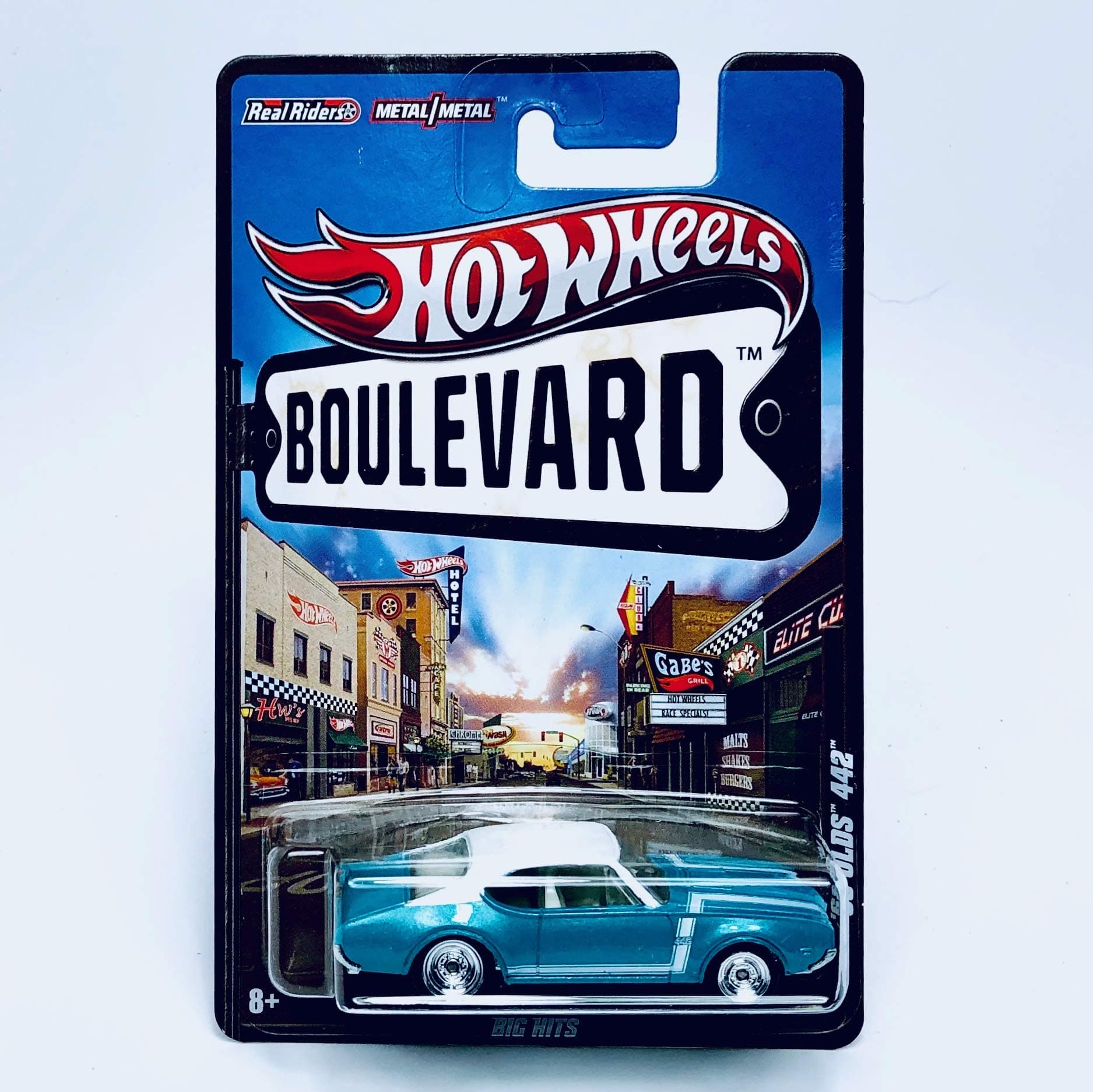 Hot Wheels Boulevard Big Hits '68 Olds 442 Teal/White Roof