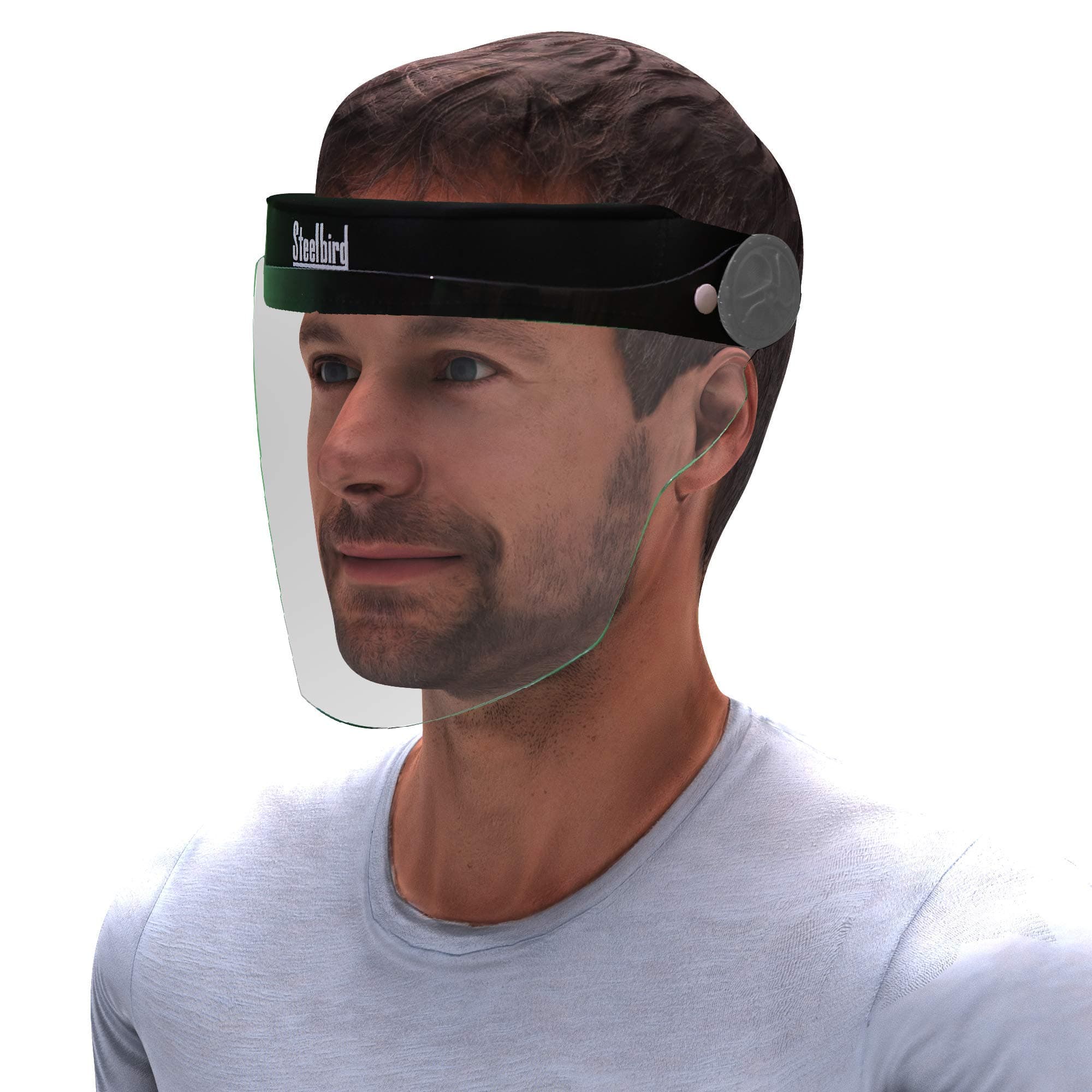 Steelbird YS-47 7Wings Unisex Helmet Visor Face Shield, Static Full Face Protector for Each and Everyone (Pack of 4)