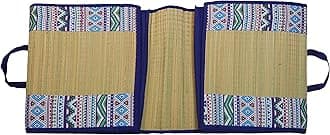 Home Tex Life Kora Grass Cushion Sleep Healthy, Easy Portable and Folding Mat (Africana,3 X 6.5 Ft,18 Mm Thickness)