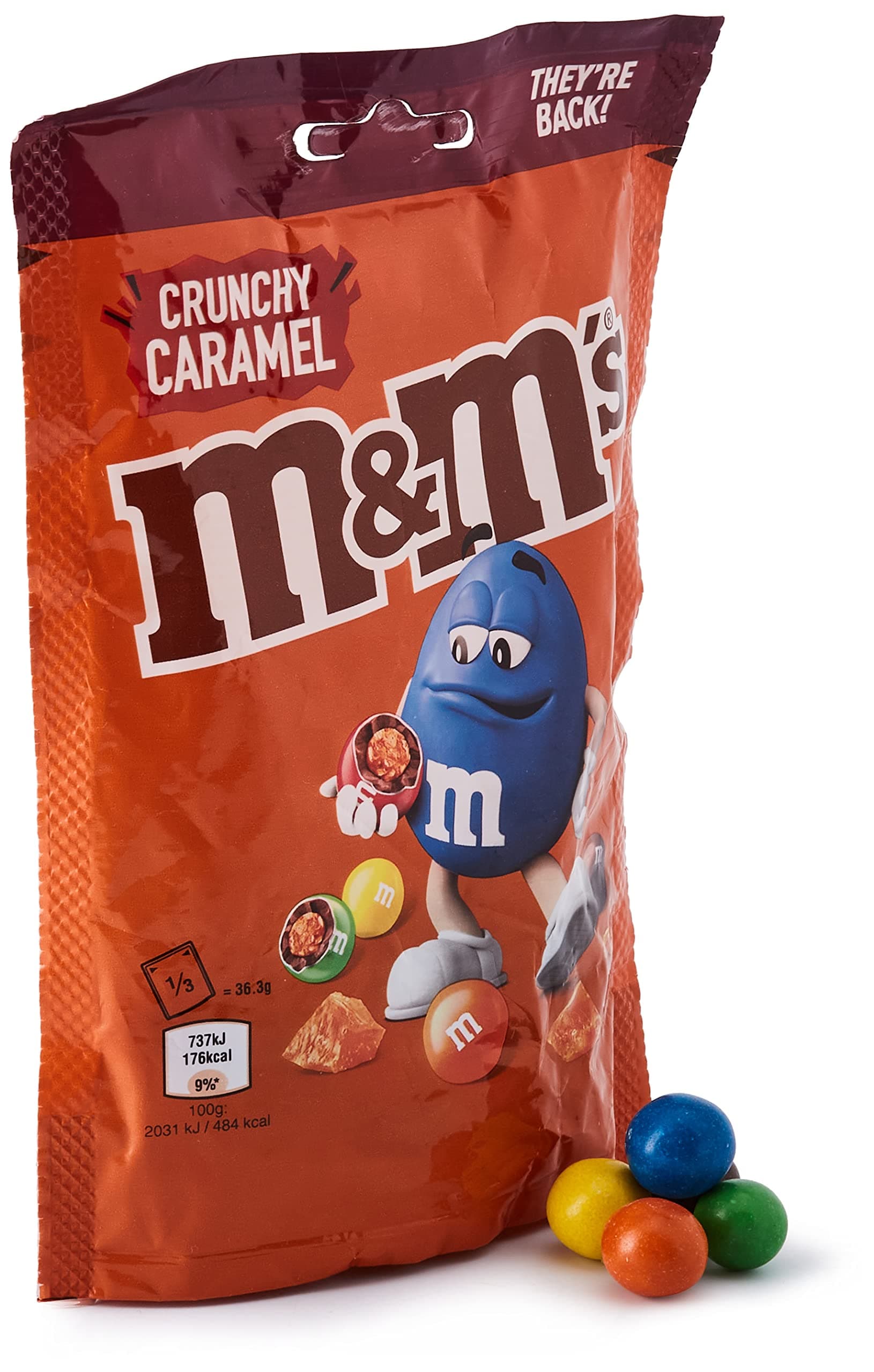 M&M's Chocolate Snack, Crunchy Caramel, 109g