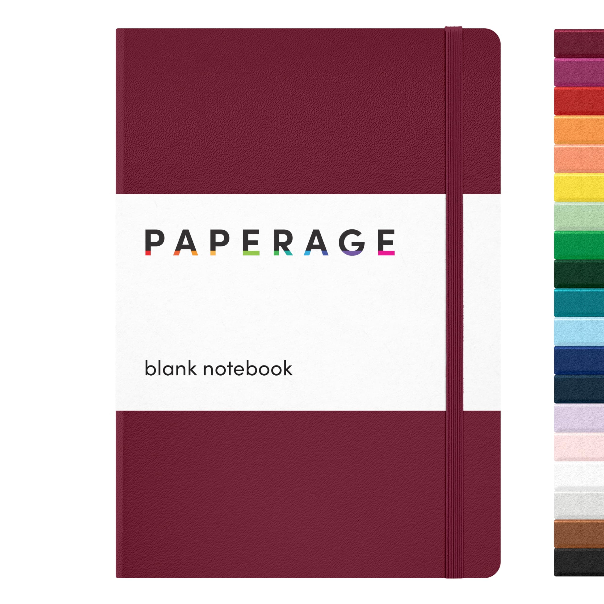 Blank Journal Notebook, (Burgundy), 160 Pages, Medium 5.7 inches x 8 inches - 100 GSM Thick Paper, Hardcover